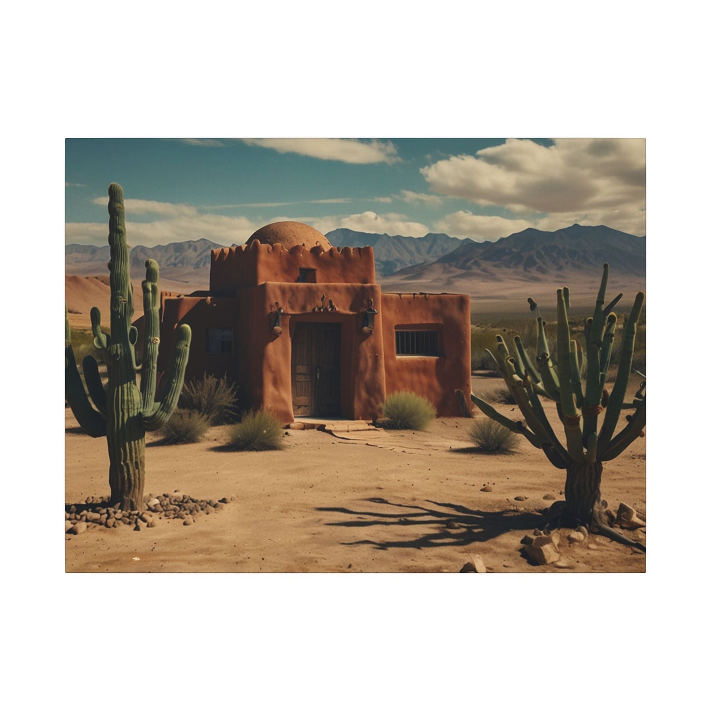 Southwestern Wall Art |  Rustic Desert Scene | Mantle Art Decor