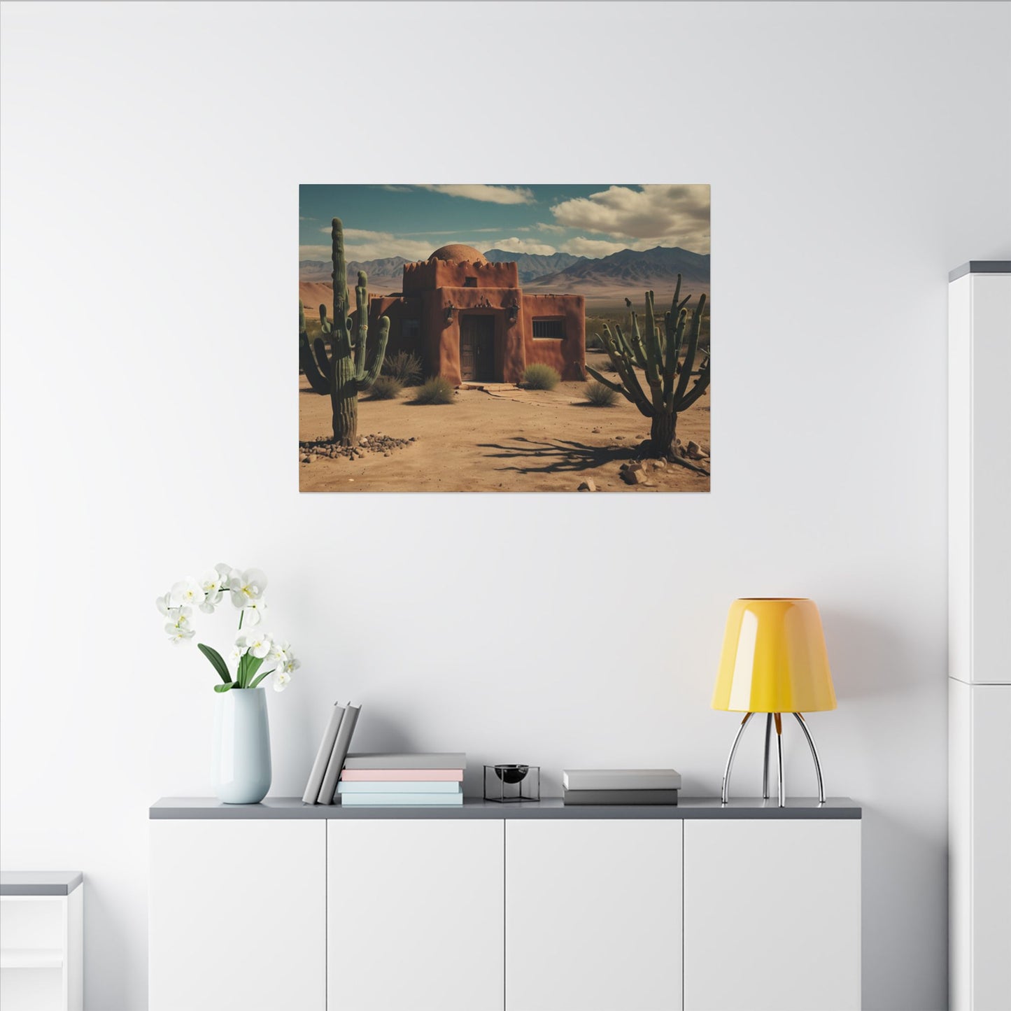 Southwestern Wall Art |  Rustic Desert Scene | Mantle Art Decor
