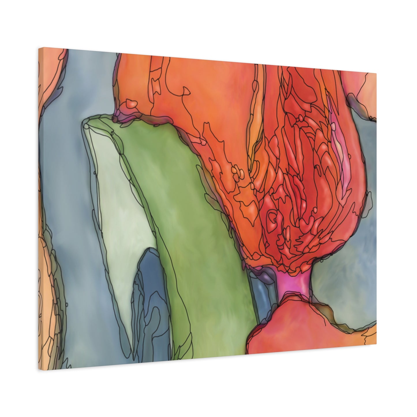 Abstract Pastel Canvas Wall Art | Modern Matte Stretched Canvas Decor