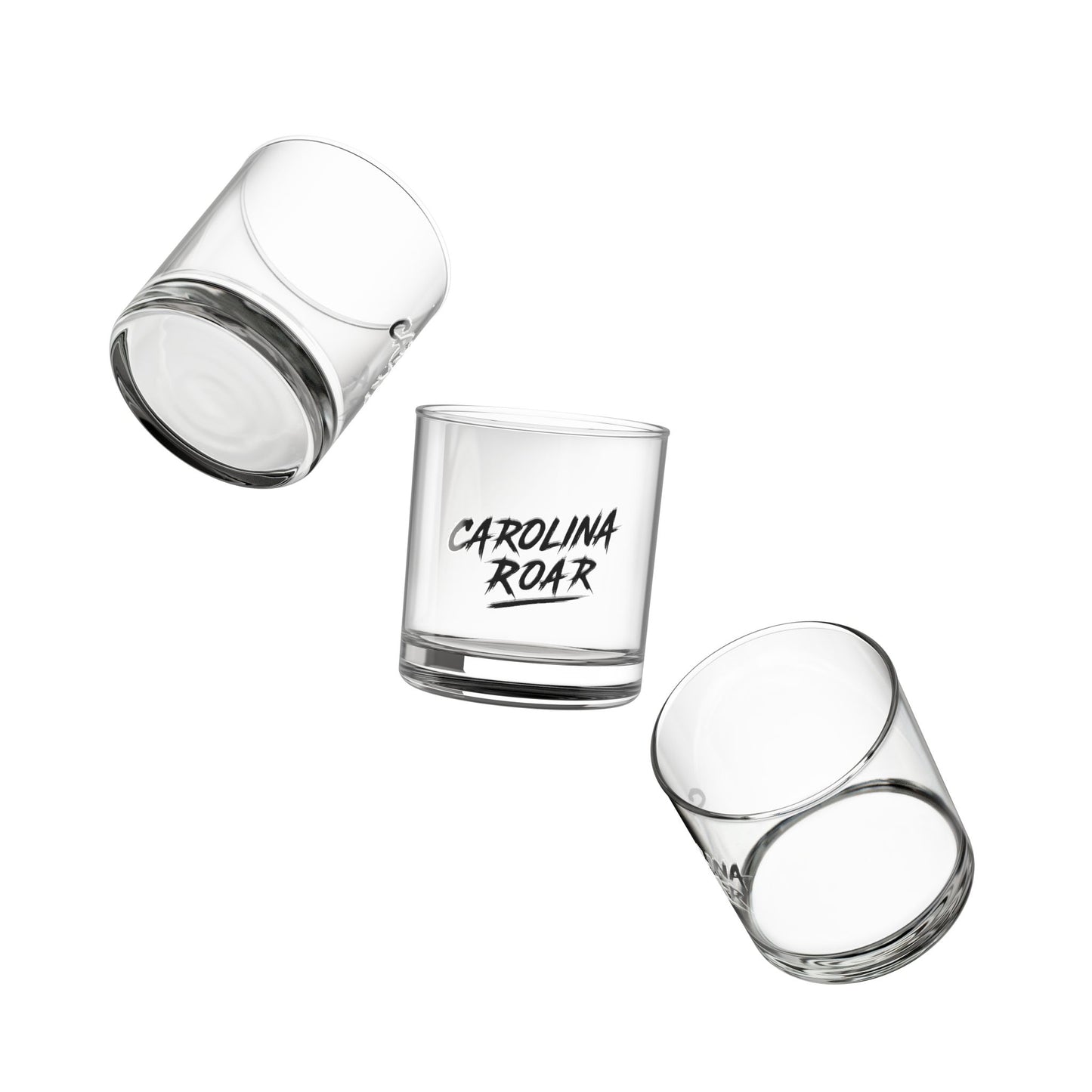 Carolina Rocks Glass | Sports Fan Barware | Whiskey Glass