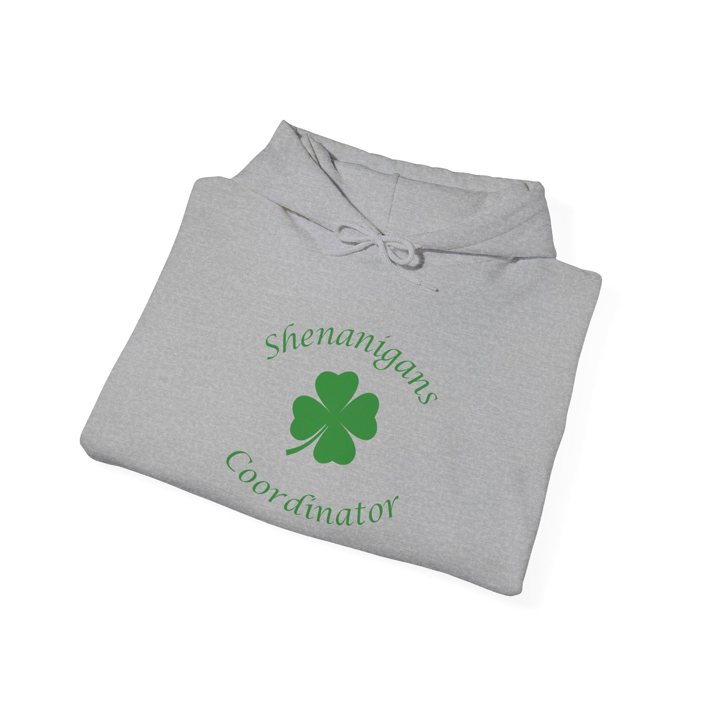 Shenanigans Coordinator Hoodie – Funny St Patrick’s Day Sweatshirt with Shamrock | Irish Party Hoodie Gift