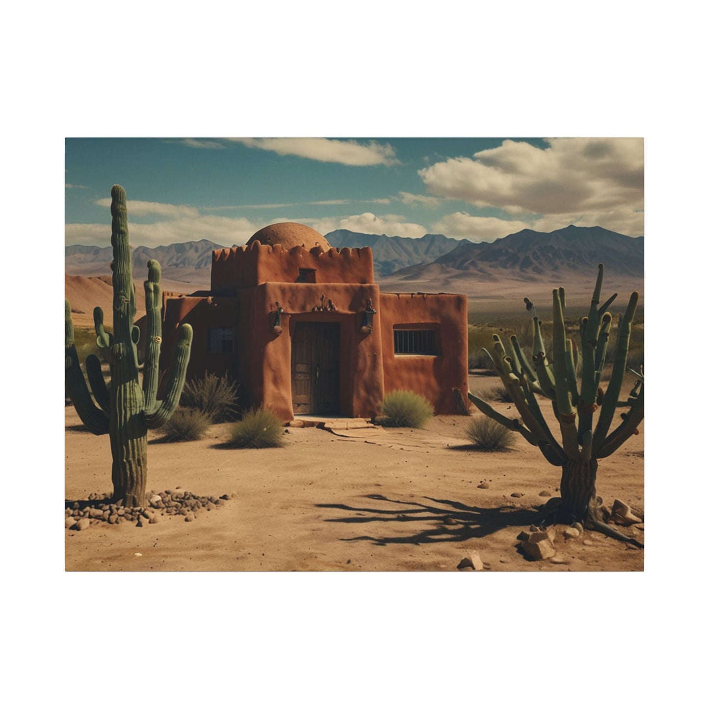 Southwestern Wall Art |  Rustic Desert Scene | Mantle Art Decor