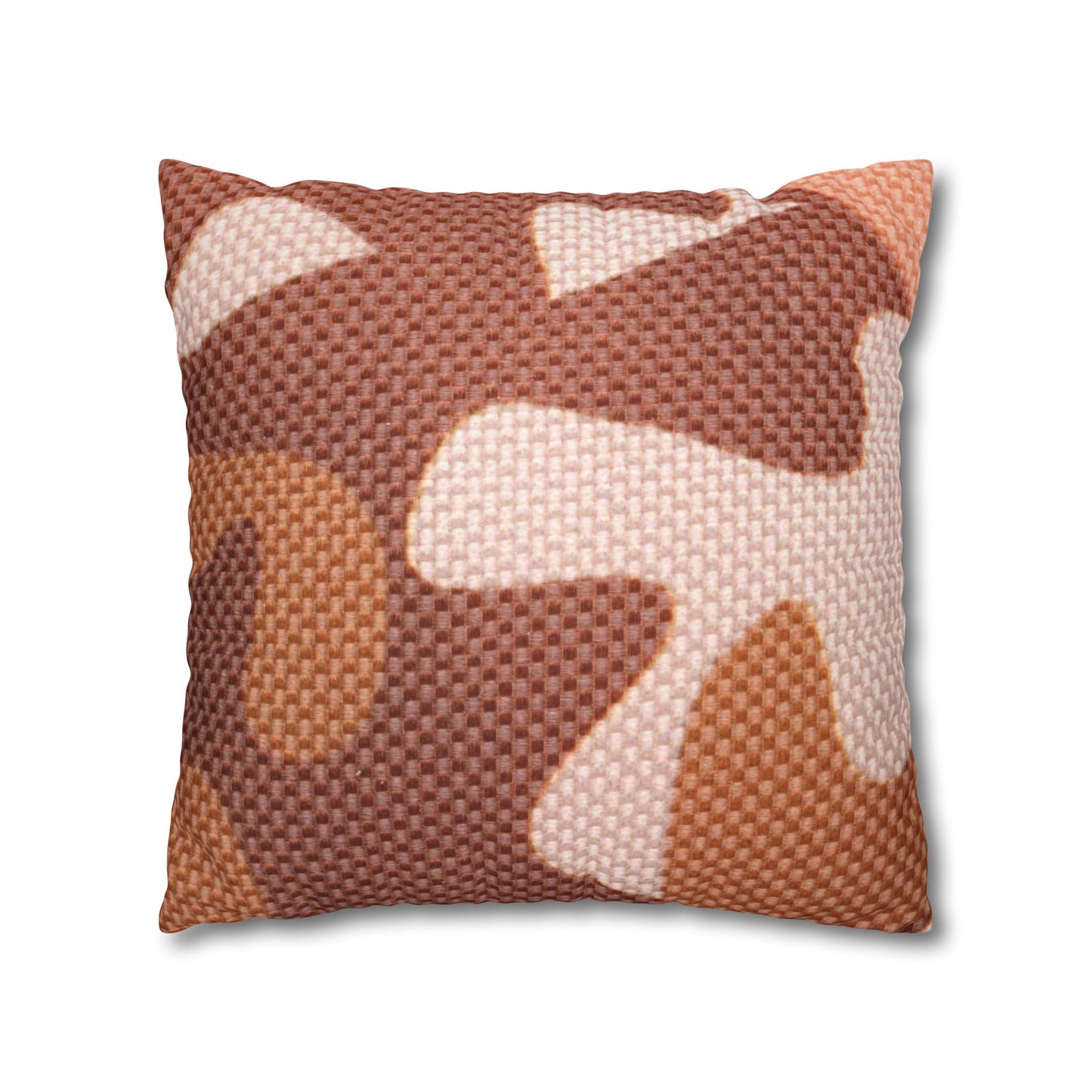 Boho Pillowcase, Bohemian Pillow Cover, Modern Square Pillow Case, Brown Shades