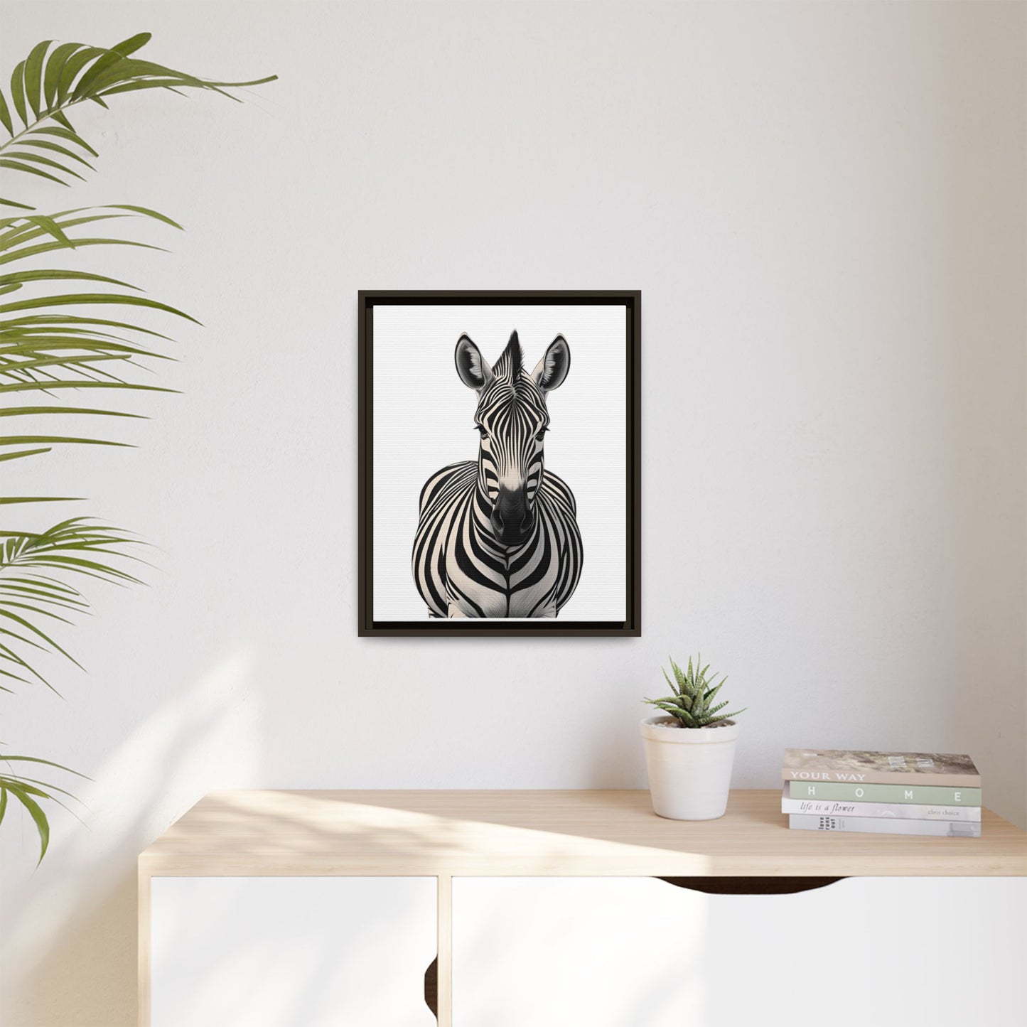 Striking Zebra Wall Art Black & White Wildlife Photography Print, Safari Animal Home Decor, Zebra Lover Nursery Room Gift
