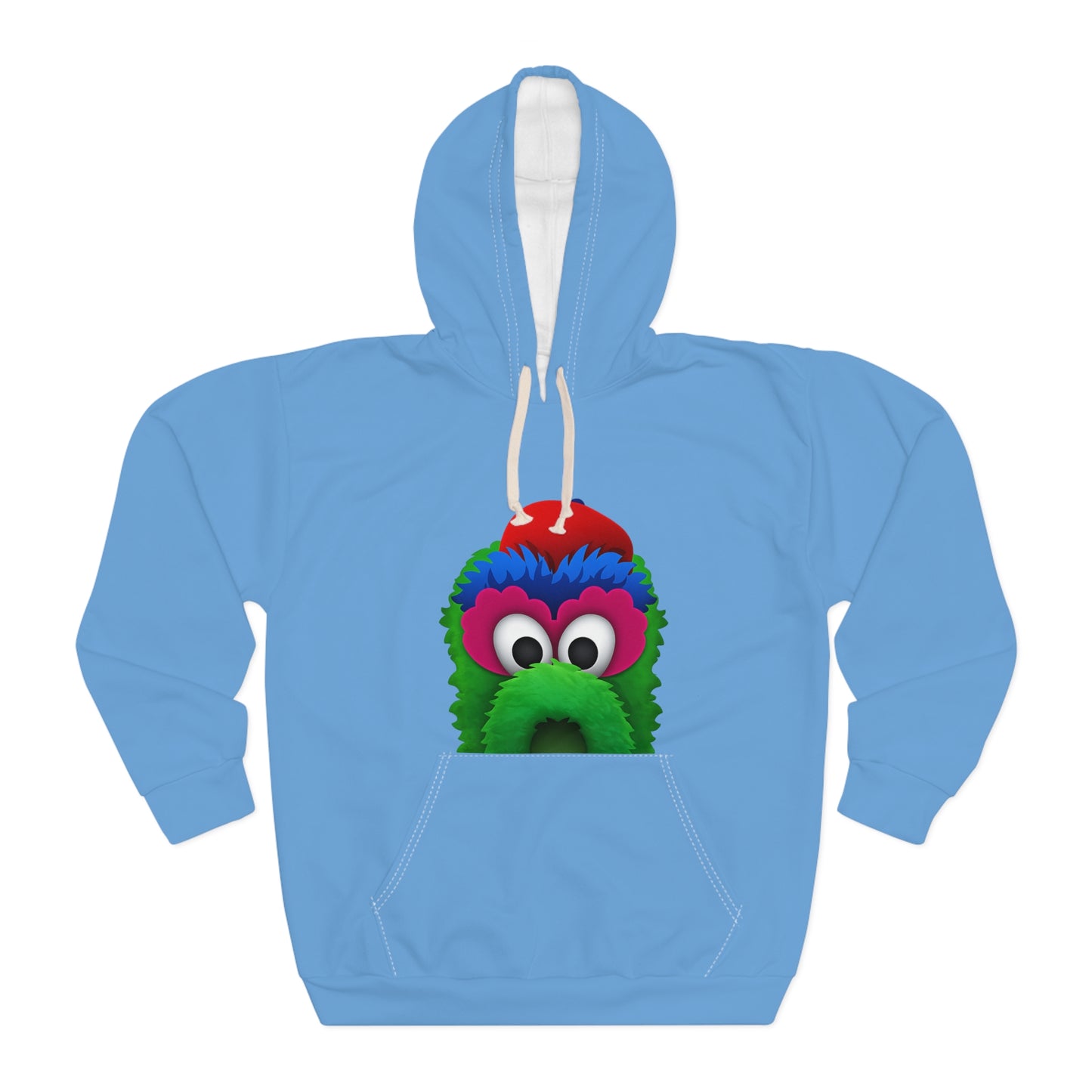 Colorful Fuzzy Monster Hoodie | Green Cartoon Mascot