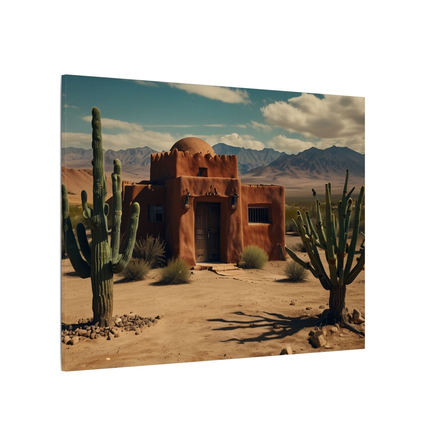 Southwestern Wall Art |  Rustic Desert Scene | Mantle Art Decor