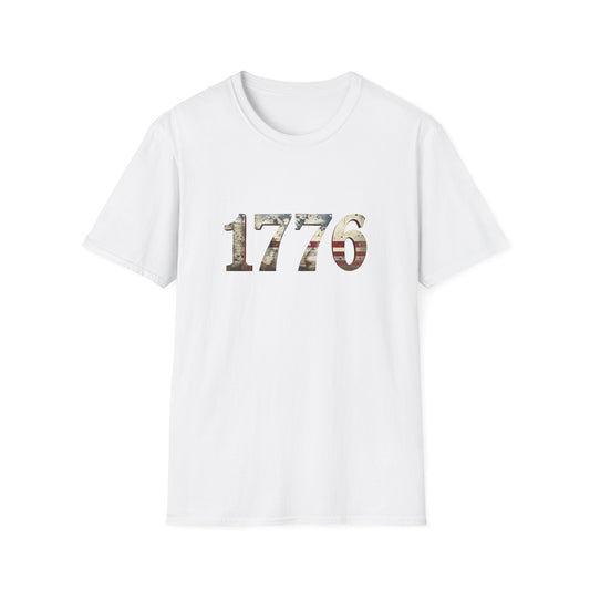 Distressed 1776 Unisex T-Shirt for 4th of July Celebration, Patriotic Tee, Vintage Independence Day Shirt, America Birthday Apparel,