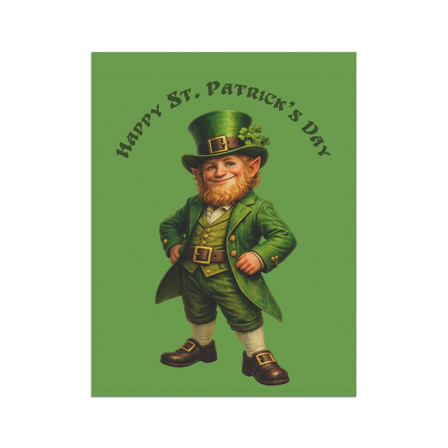 Happy St. Patrick’s Day Leprechaun Garden Flag | Irish Leprechaun Yard Flag | Green St Patrick’s Day Outdoor Decor | Spring Garden Flag