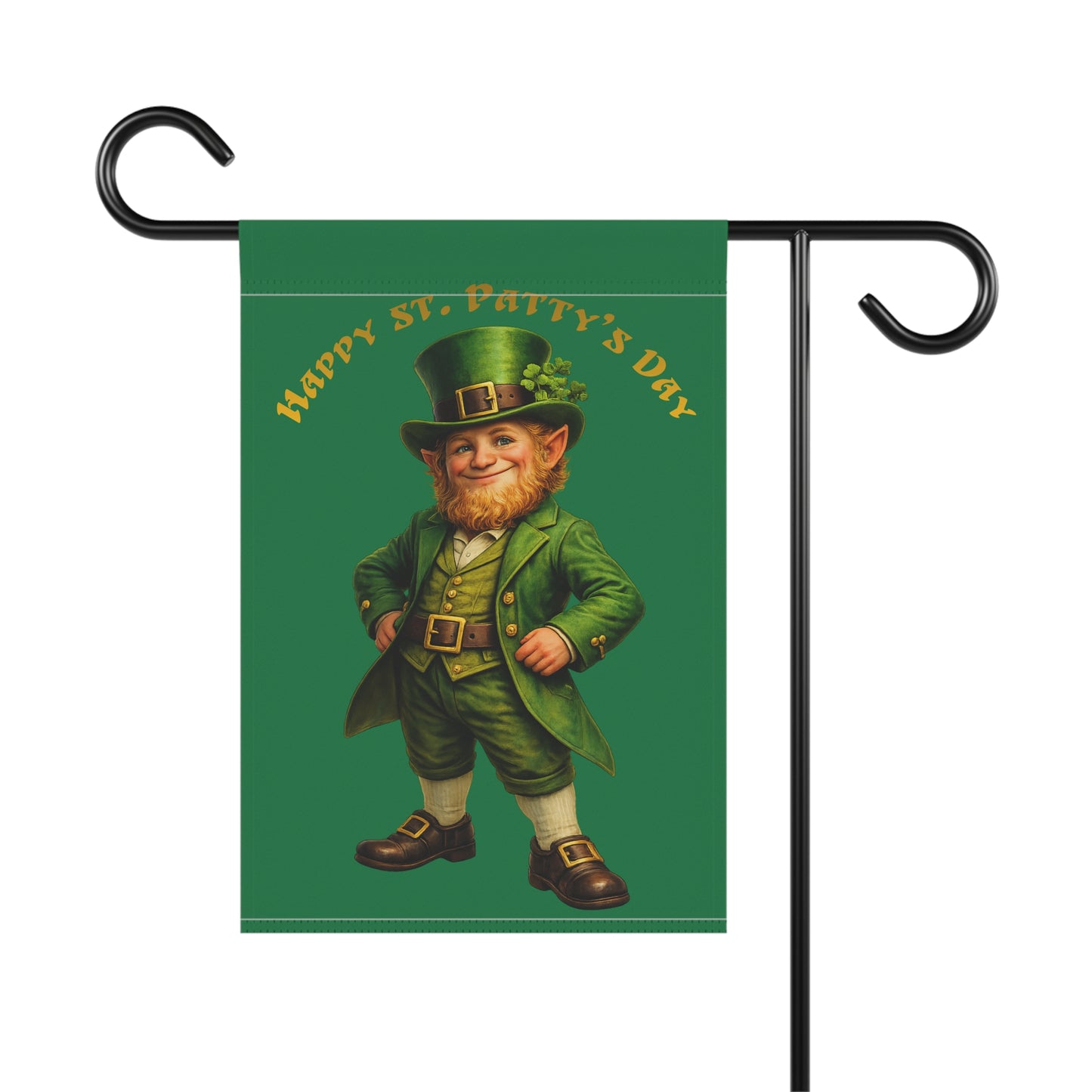 Happy St. Patty's Day Leprechaun Garden Flag | House Banner