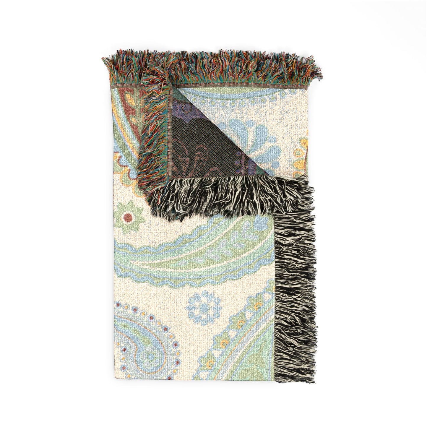 Paisley Woven Throw Blanket | Retro Chic Home Decor