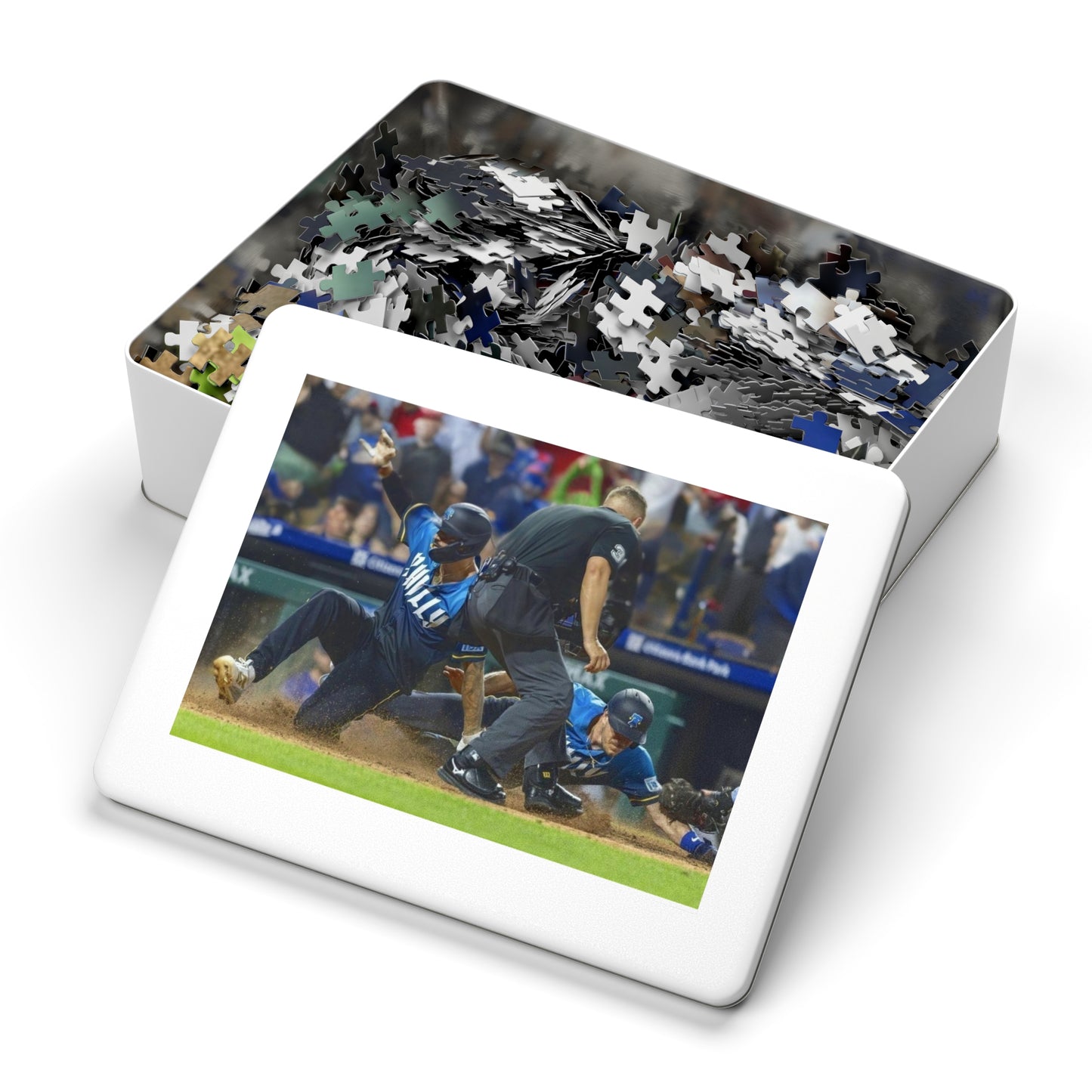 Nick Castellanos & J.T. Realmuto Double Slide Puzzle | Phillies Baseball Puzzle 500 1000 2000 Pieces | Collectible Tin | Fan Gift