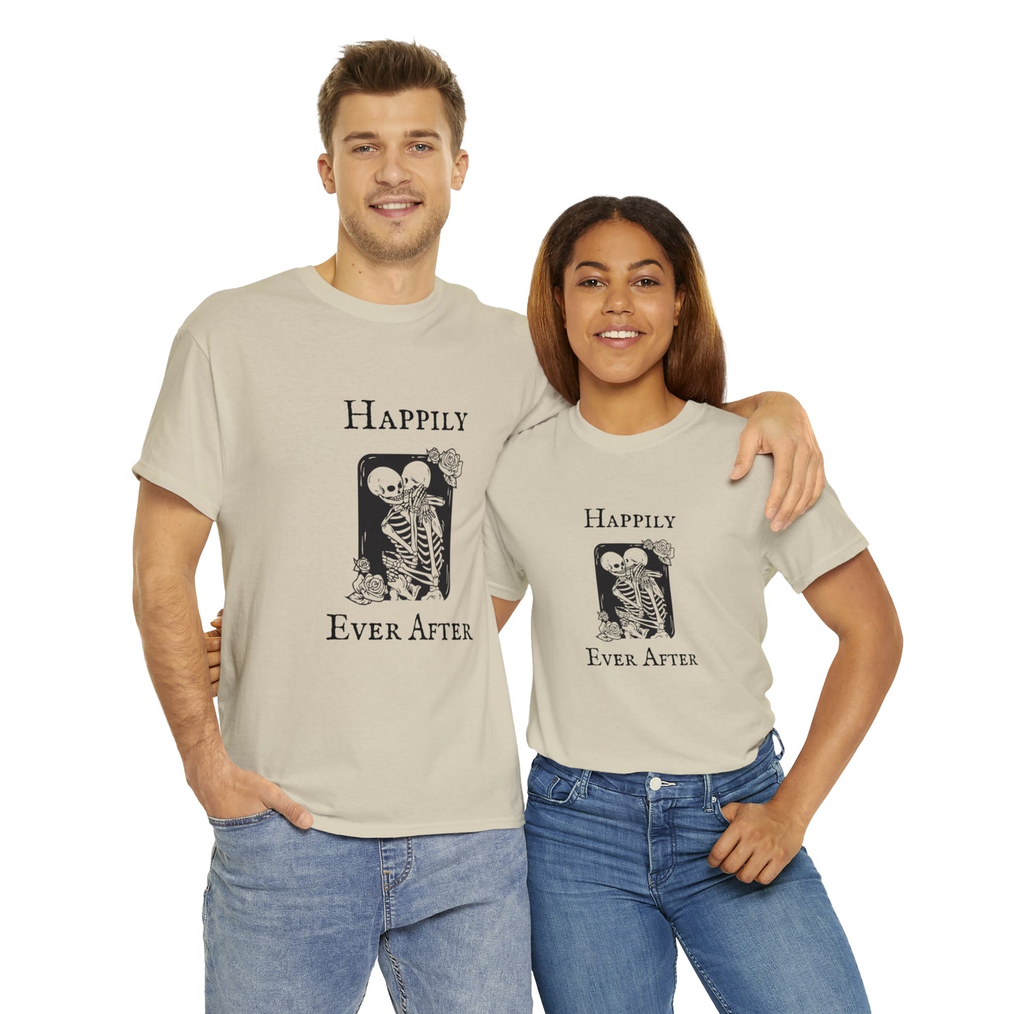 Halloween Skeleton Couple Love T-Shirt Anniversary Wedding Engagement