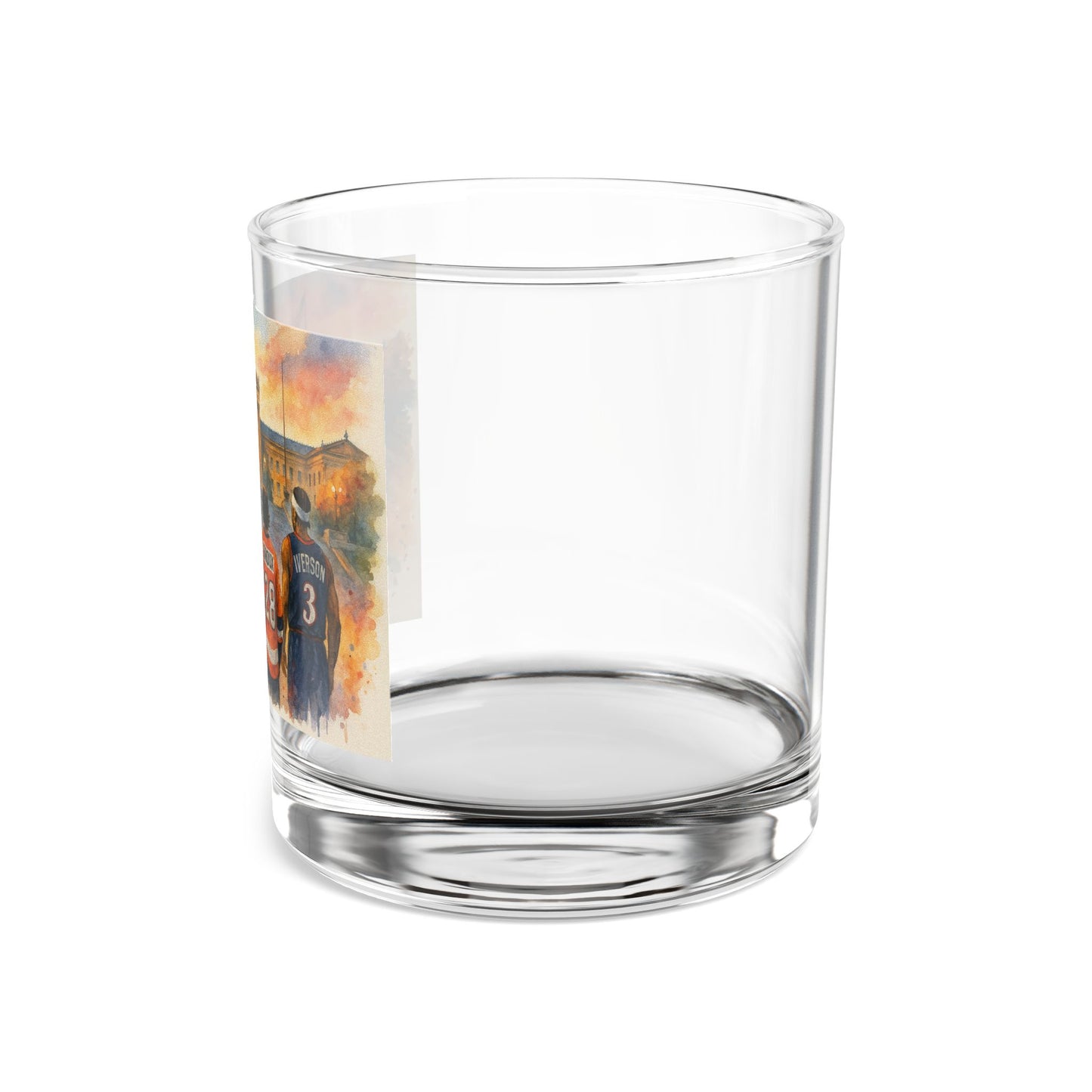 Philadelphia Sports Legends Rocks Glass, Philadelphia Museum of Art Watercolor, Eagles Phillies Flyers 76ers Eagles Gift