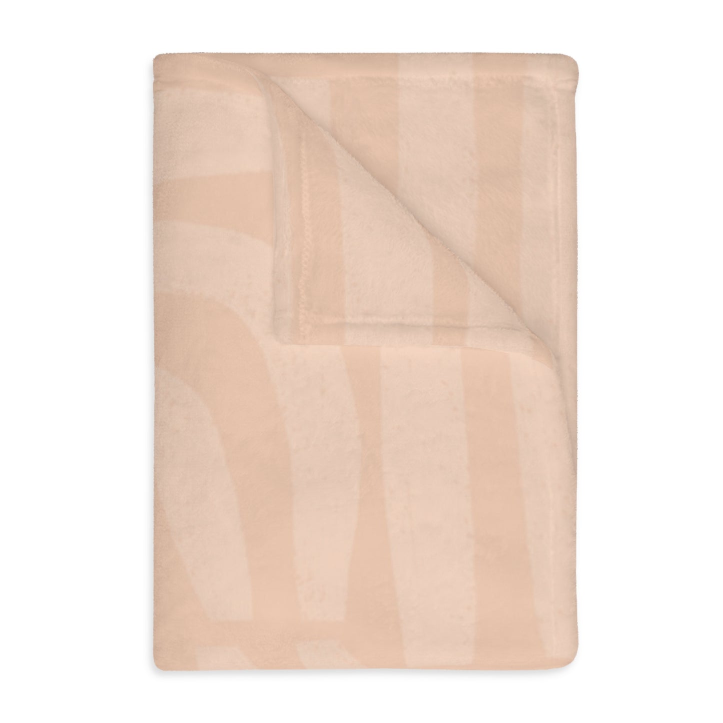 Abstract Peach Geometric Microfiber Blanket – Two-Sided Velveteen Plush Throw