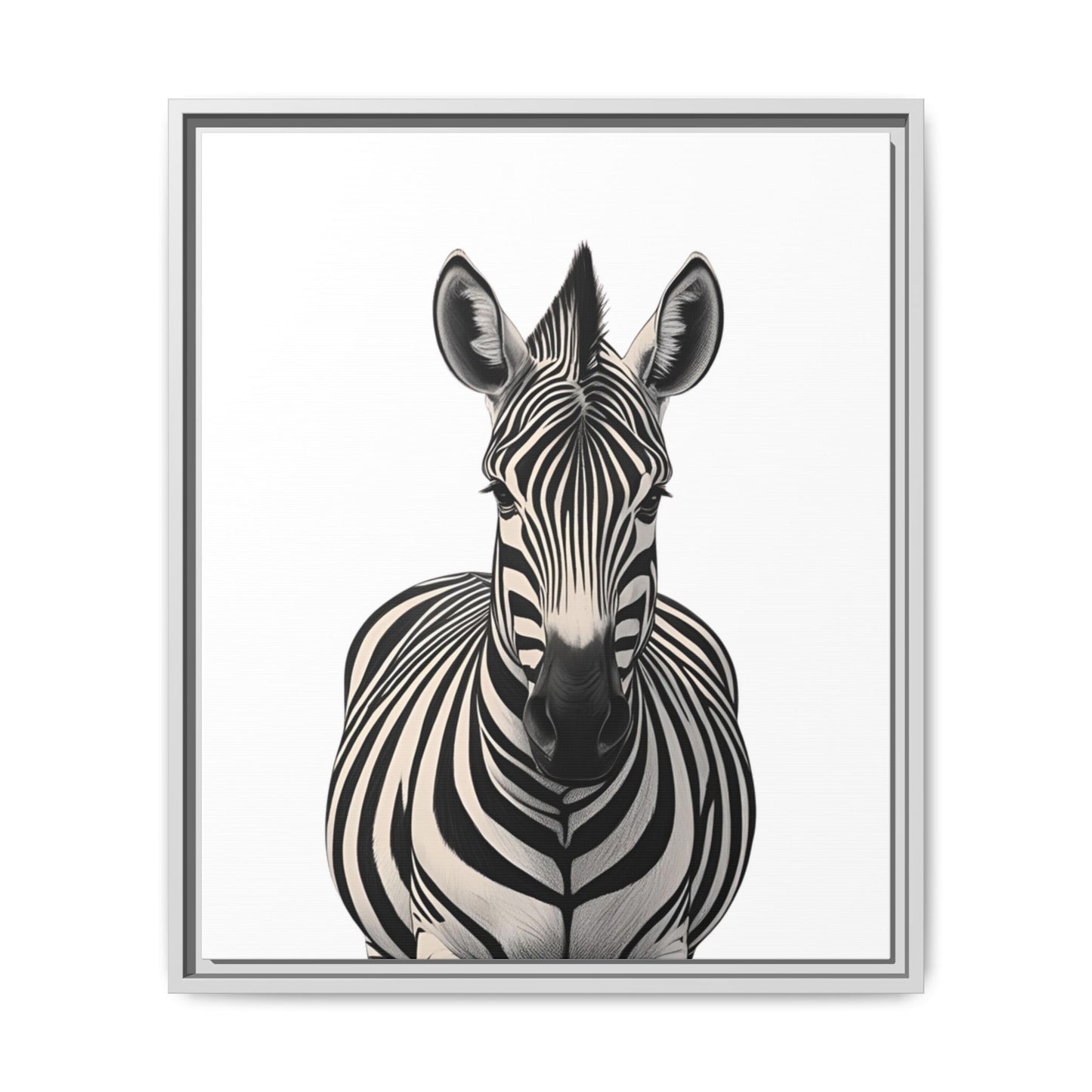 Striking Zebra Wall Art Black & White Wildlife Photography Print, Safari Animal Home Decor, Zebra Lover Nursery Room Gift