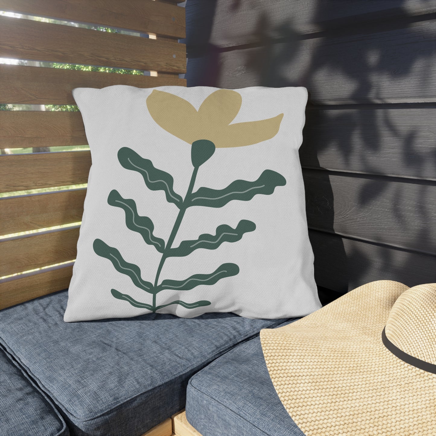 Floral Outdoor Throw Pillow | Garden Patio Decorative Cushion