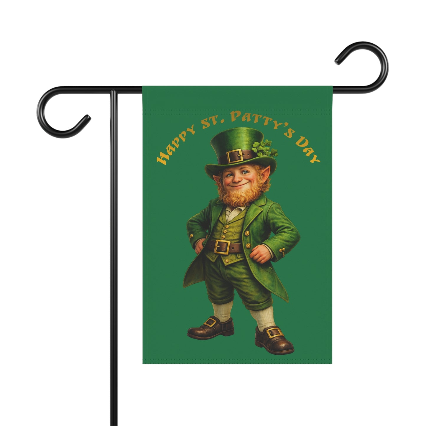 Happy St. Patty's Day Leprechaun Garden Flag | House Banner