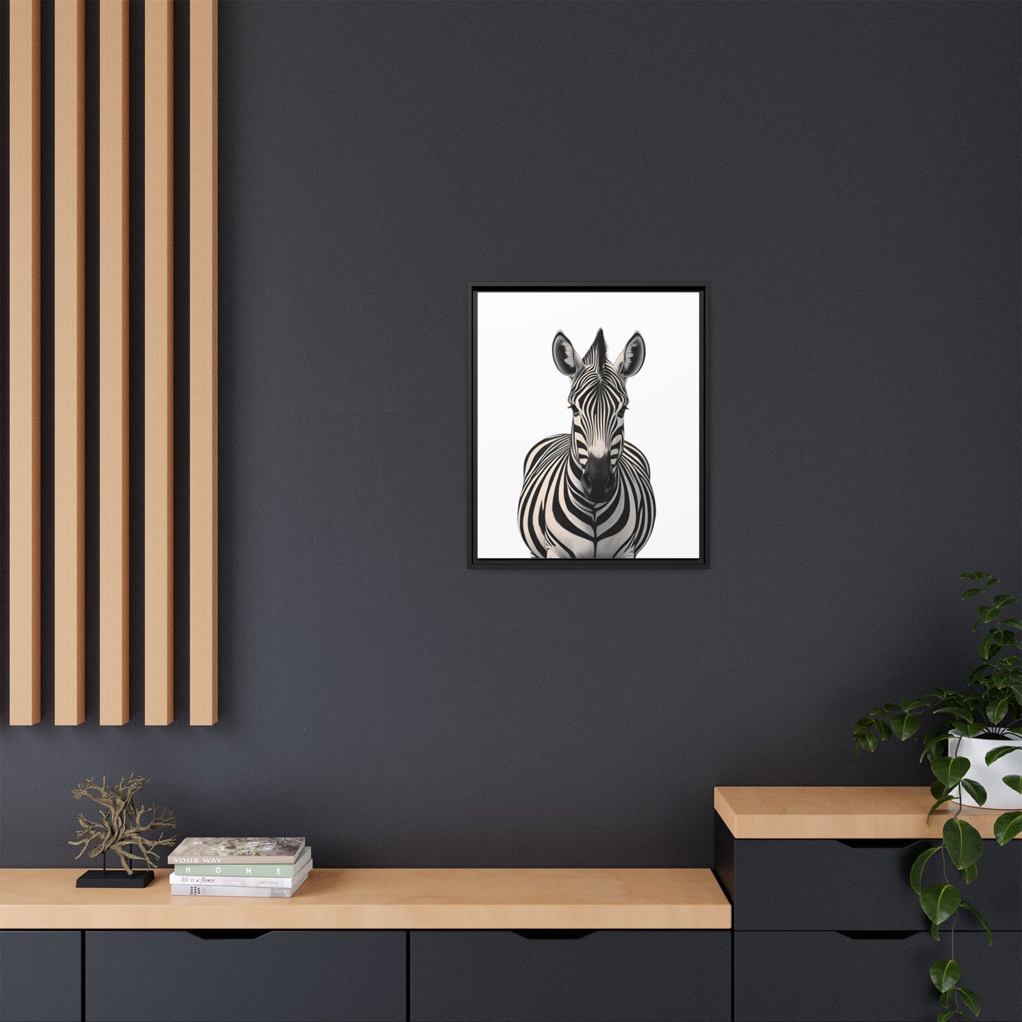 Striking Zebra Wall Art Black & White Wildlife Photography Print, Safari Animal Home Decor, Zebra Lover Nursery Room Gift