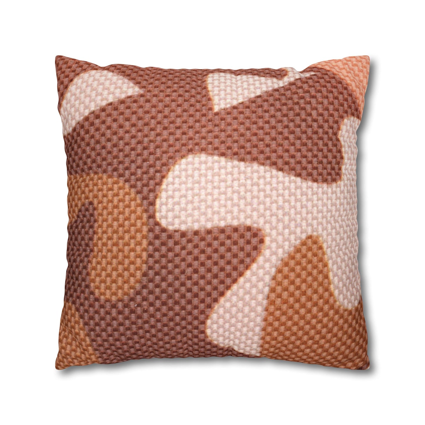 Boho Pillowcase, Bohemian Pillow Cover, Modern Square Pillow Case, Brown Shades