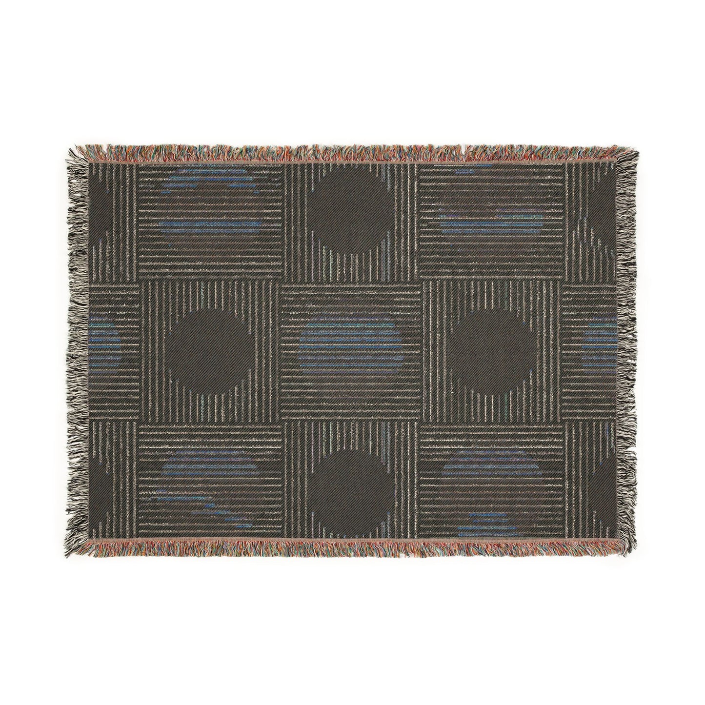 Textile with geometric pattern on a white background