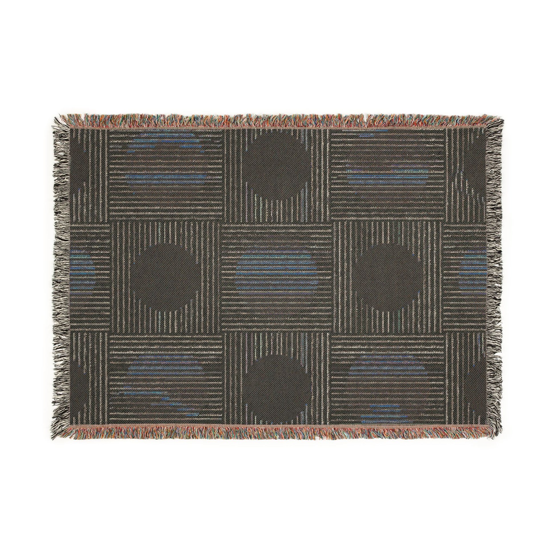 Textile with geometric pattern on a white background