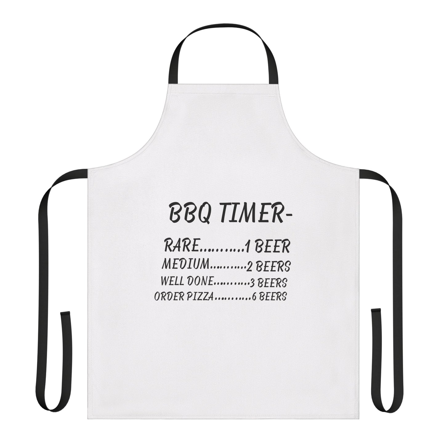 Funny BBQ Timer Grill Apron — Humorous Cooking Apron