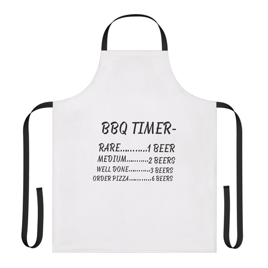 Funny BBQ Timer Grill Apron — Humorous Cooking Apron