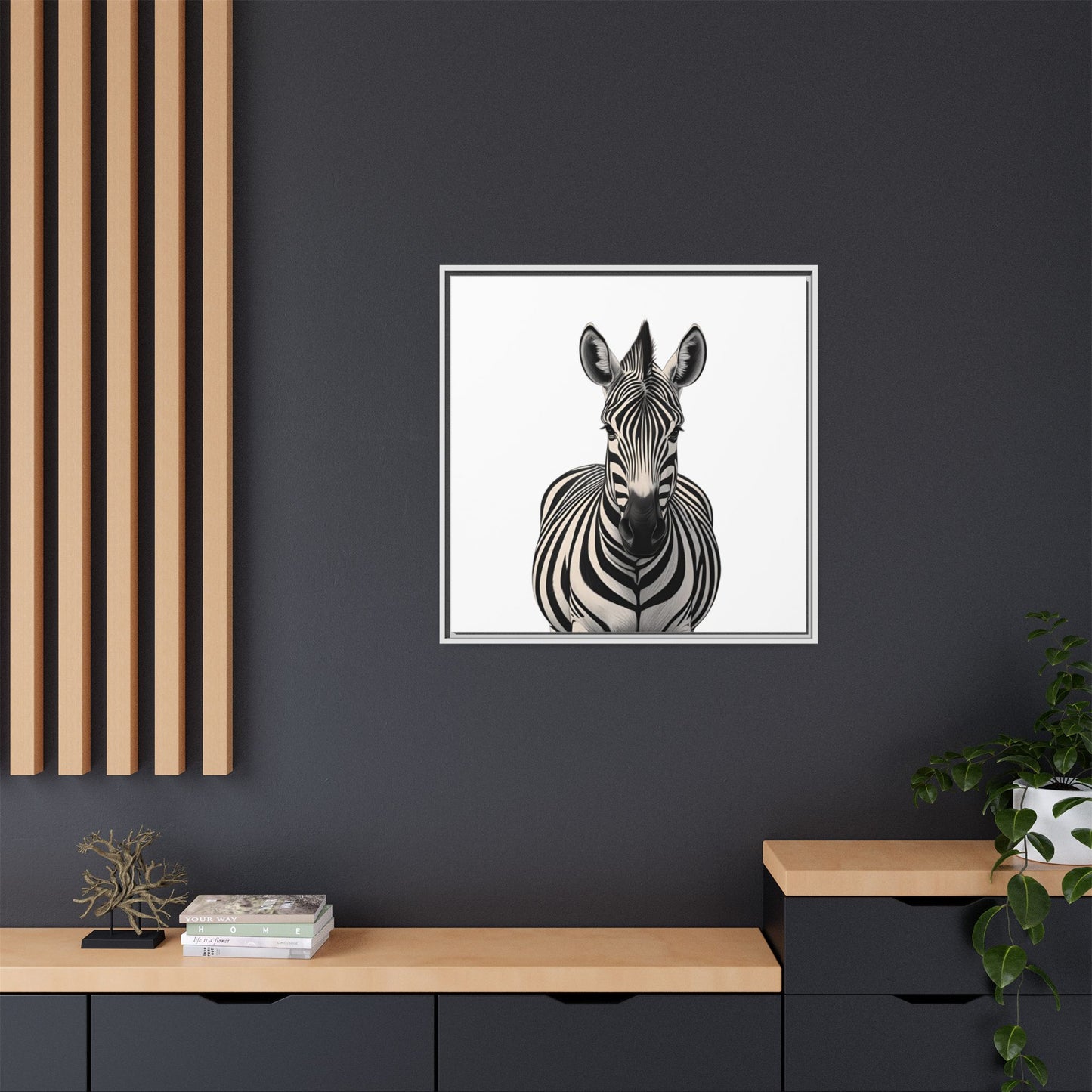 Striking Zebra Wall Art Black & White Wildlife Photography Print, Safari Animal Home Decor, Zebra Lover Nursery Room Gift