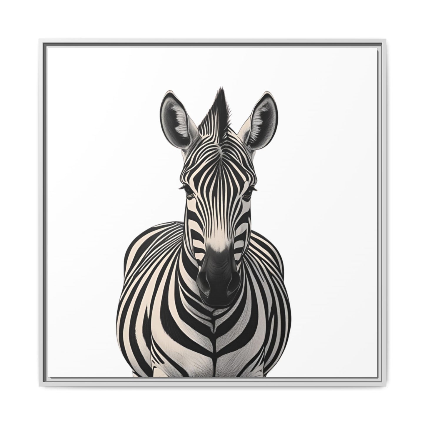 Striking Zebra Wall Art Black & White Wildlife Photography Print, Safari Animal Home Decor, Zebra Lover Nursery Room Gift