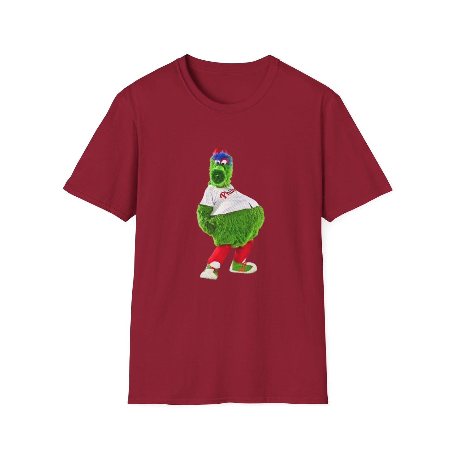 Cartoon Baseball Mascot T-Shirt | Funny Green Character Tee for Sports Lovers