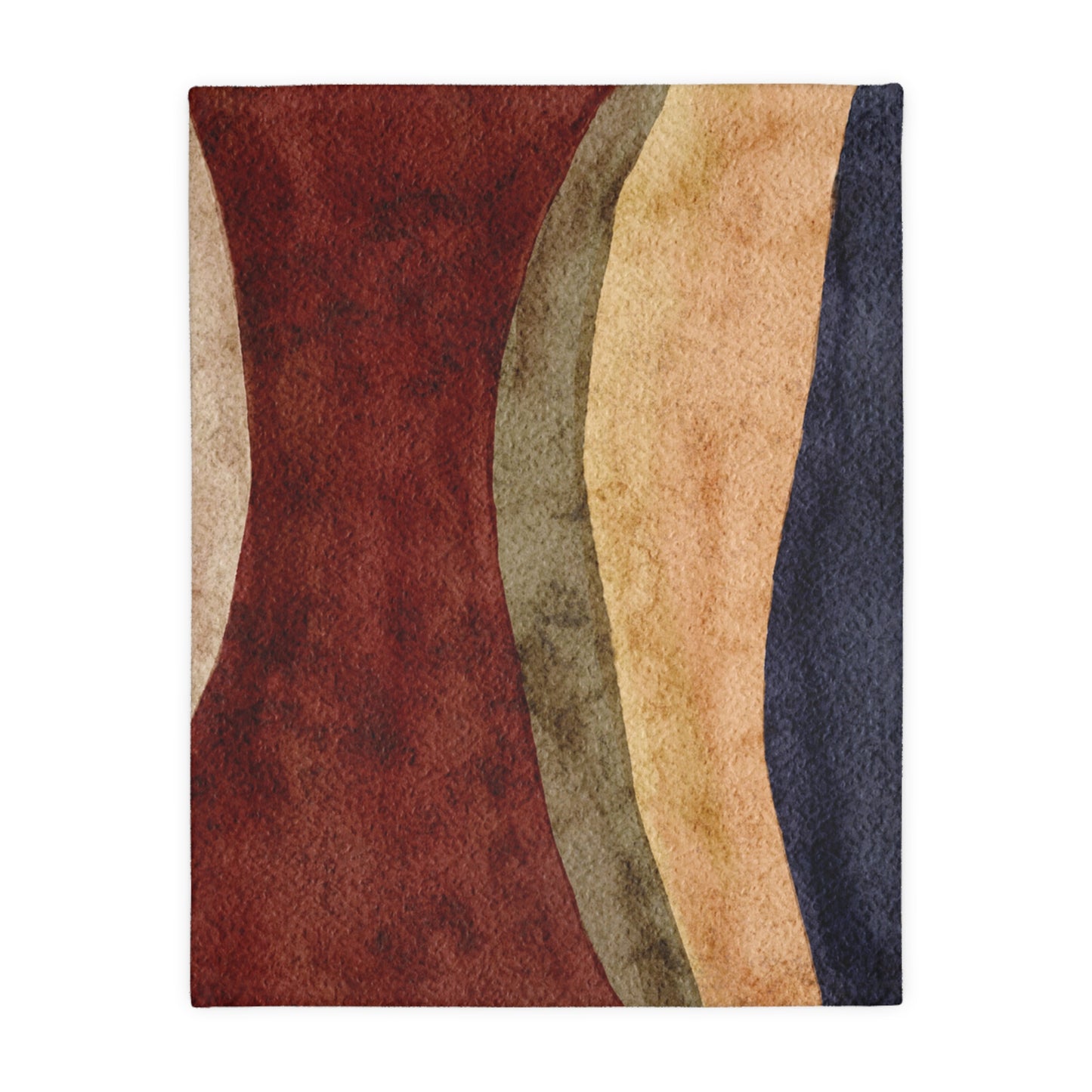 Abstract Earth Tone Throw Blanket | Modern Boho Home Decor