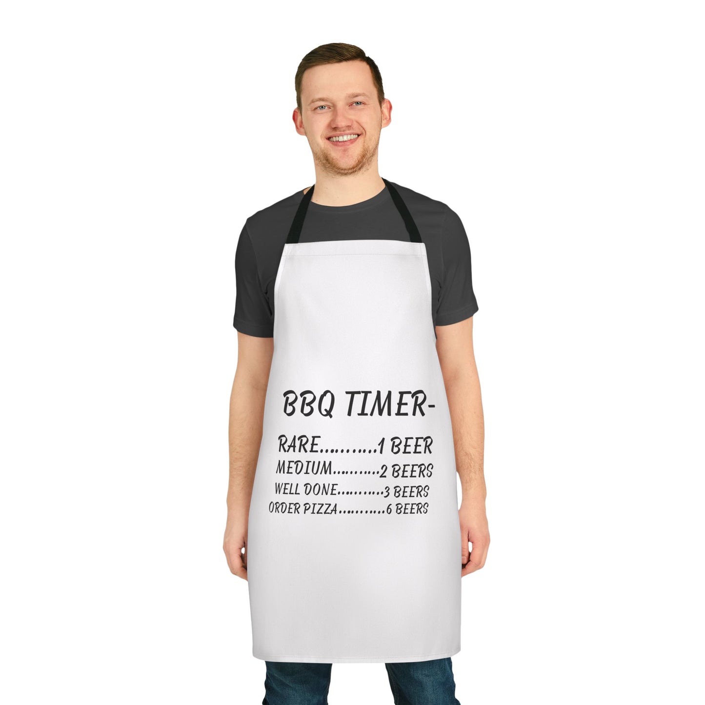 Funny BBQ Timer Grill Apron — Humorous Cooking Apron