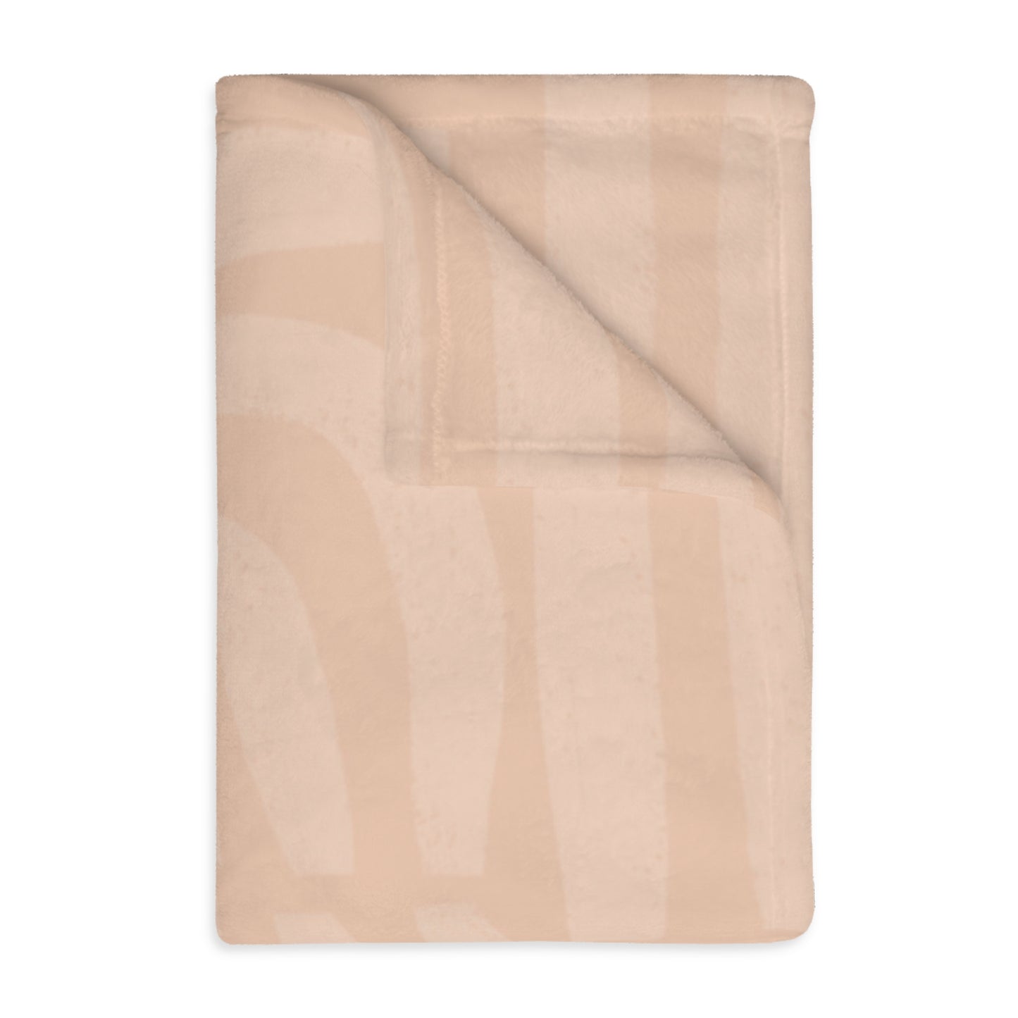 Abstract Peach Geometric Microfiber Blanket – Two-Sided Velveteen Plush Throw