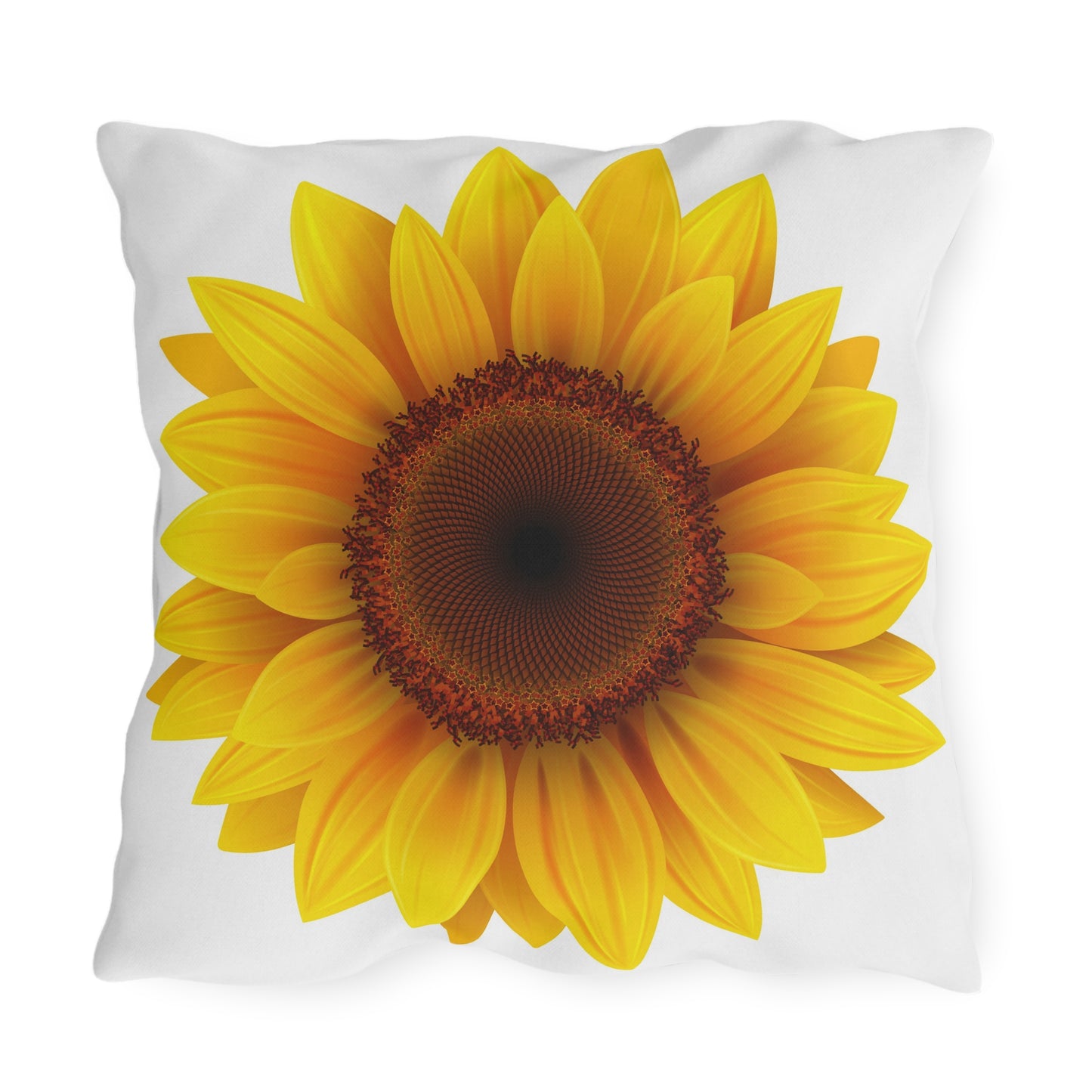 Sunflower Outdoor Throw Pillow | Garden Patio Floral Cushion