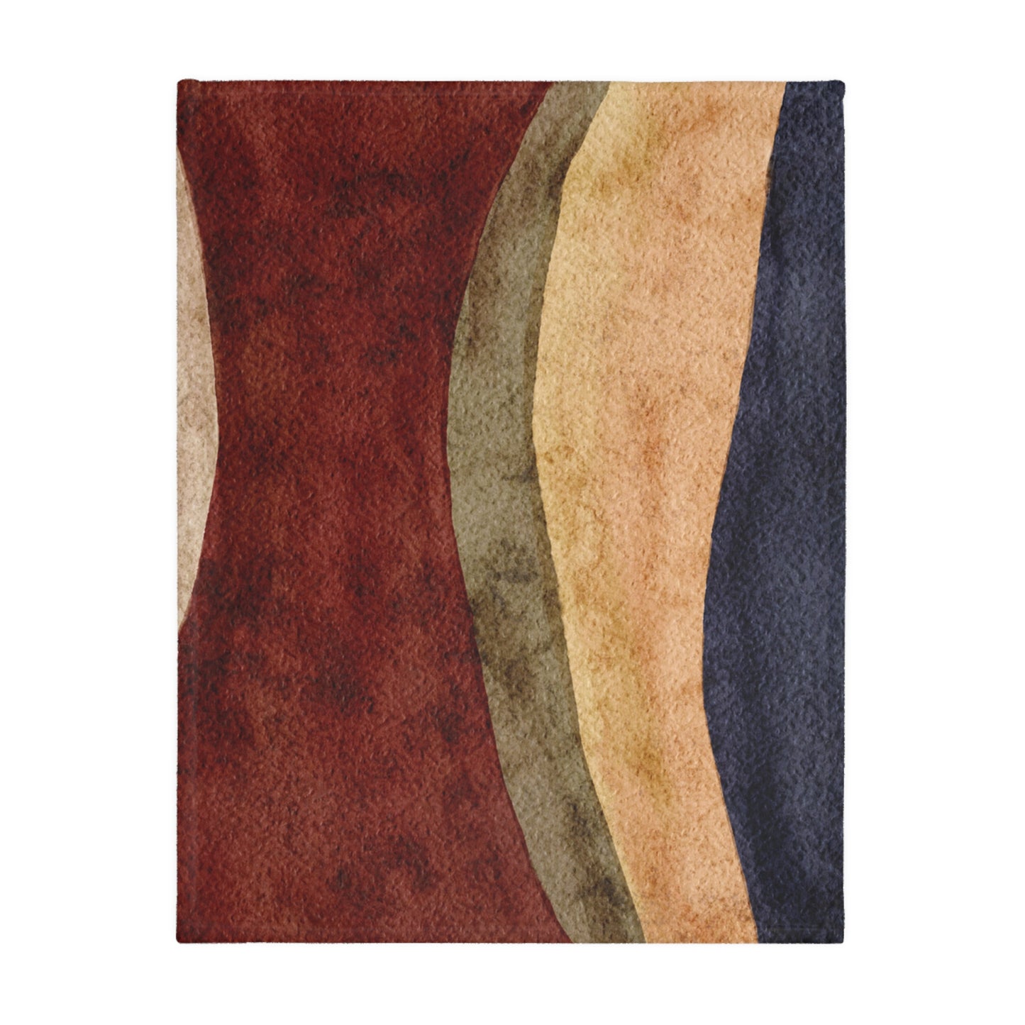 Abstract Earth Tone Throw Blanket | Modern Boho Home Decor