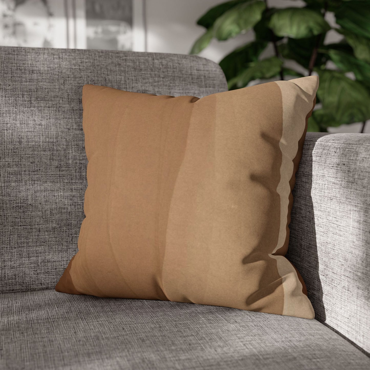 Faux Suede Square Pillowcase