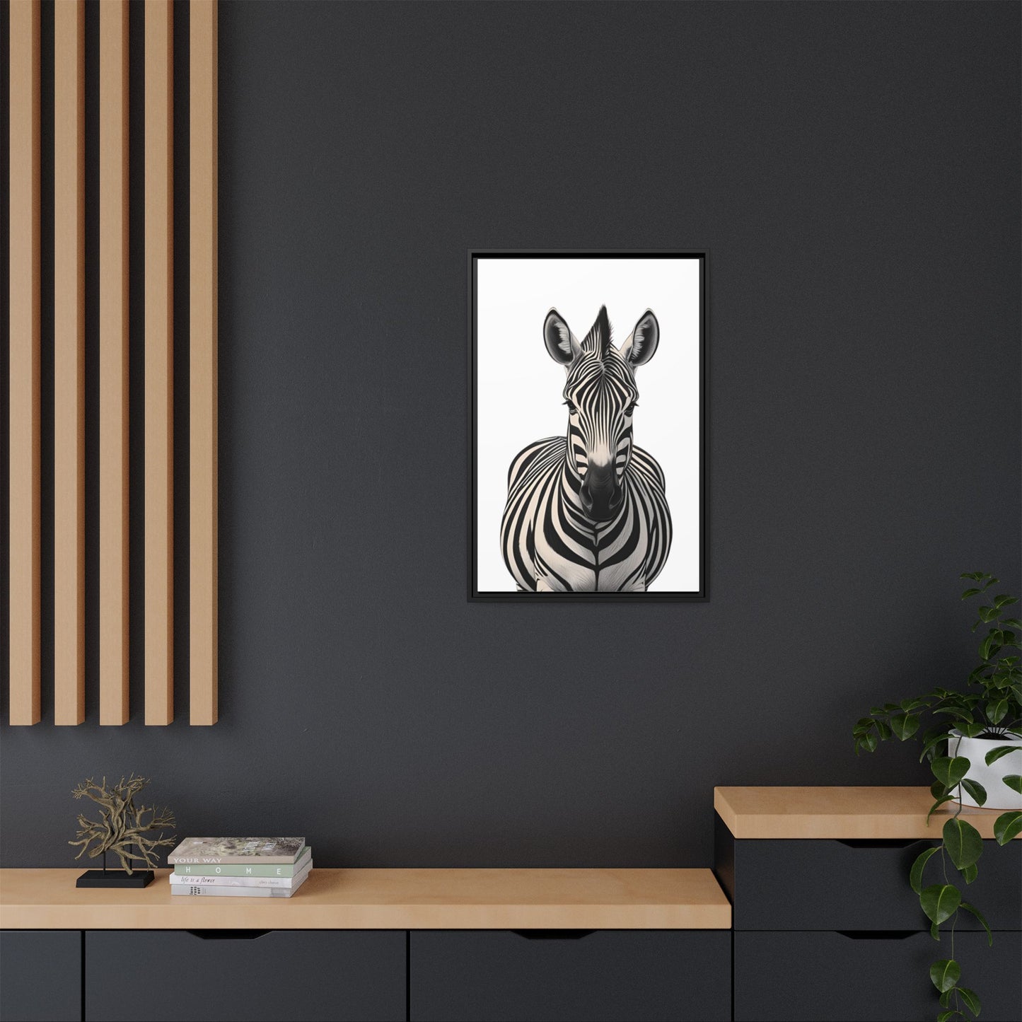 Striking Zebra Wall Art Black & White Wildlife Photography Print, Safari Animal Home Decor, Zebra Lover Nursery Room Gift