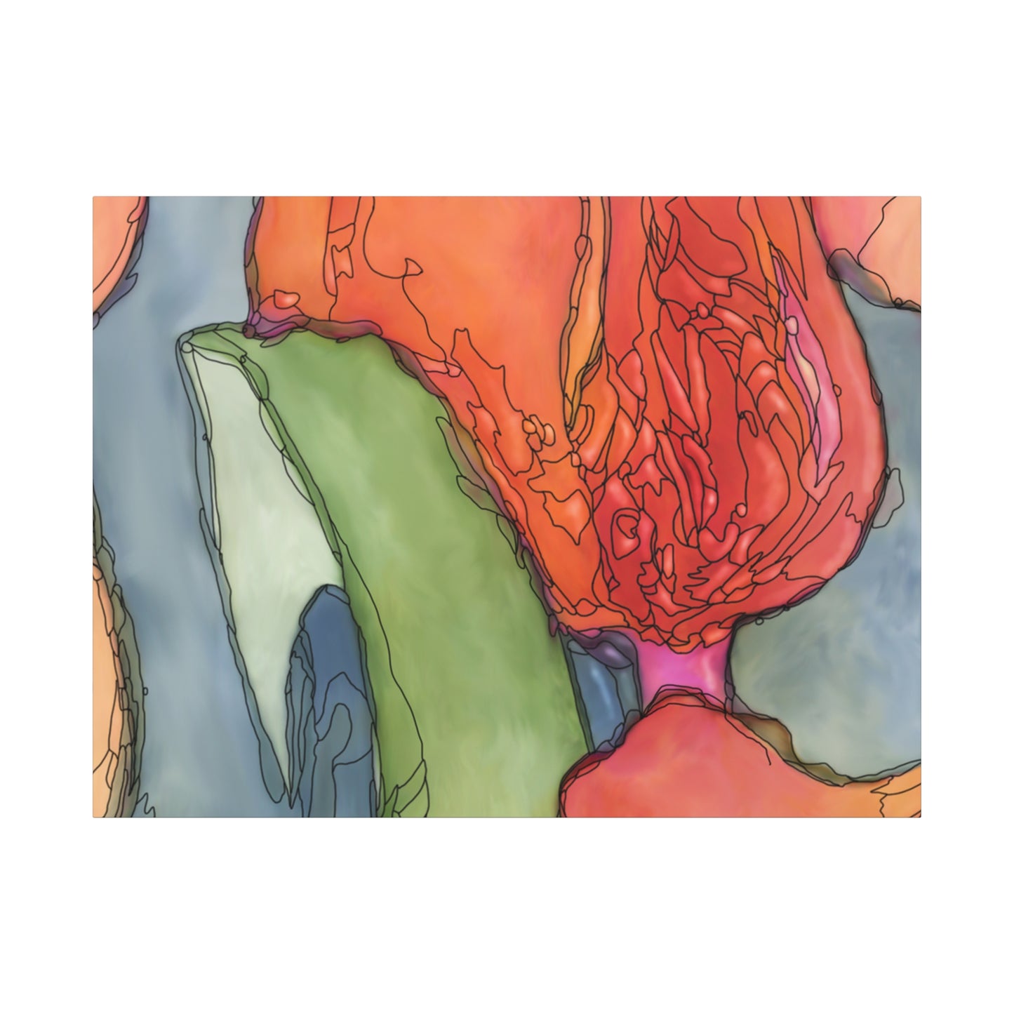 Abstract Pastel Canvas Wall Art | Modern Matte Stretched Canvas Decor