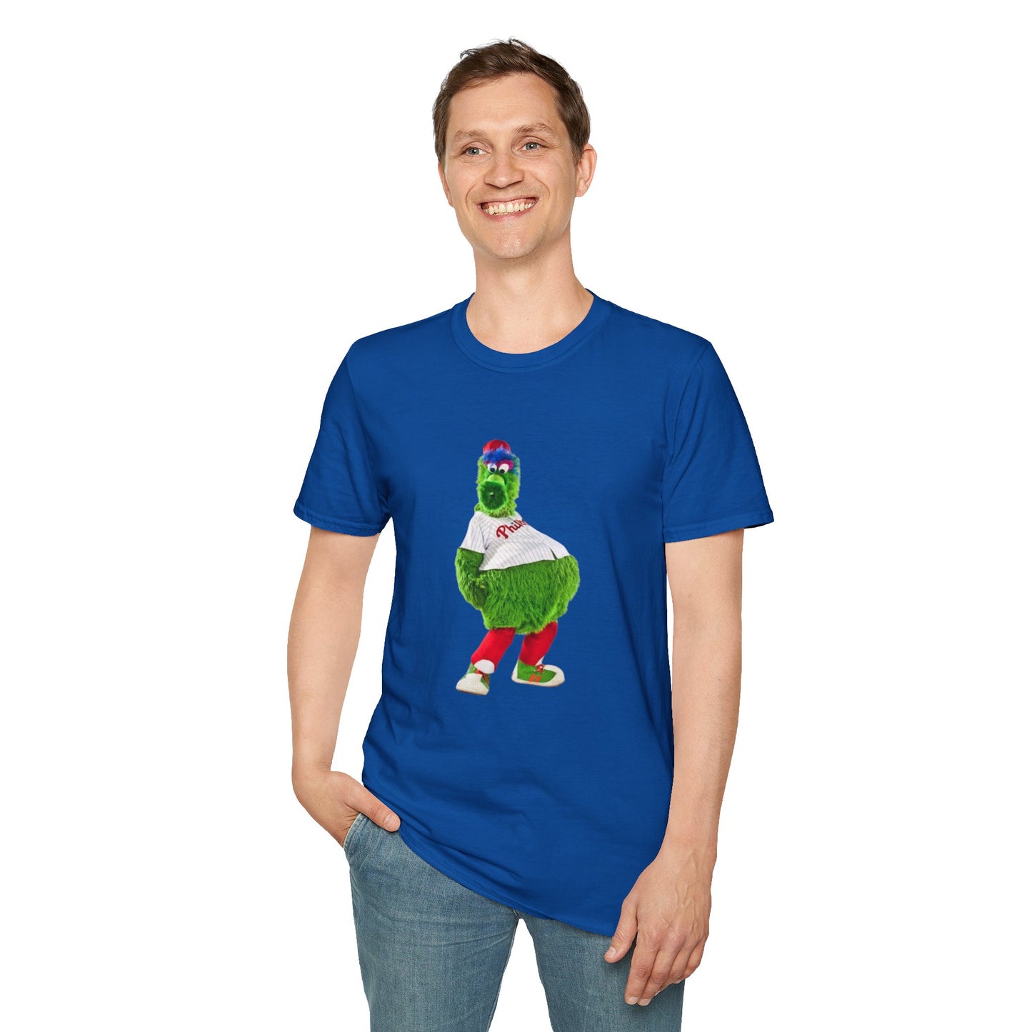 Cartoon Baseball Mascot T-Shirt | Funny Green Character Tee for Sports Lovers