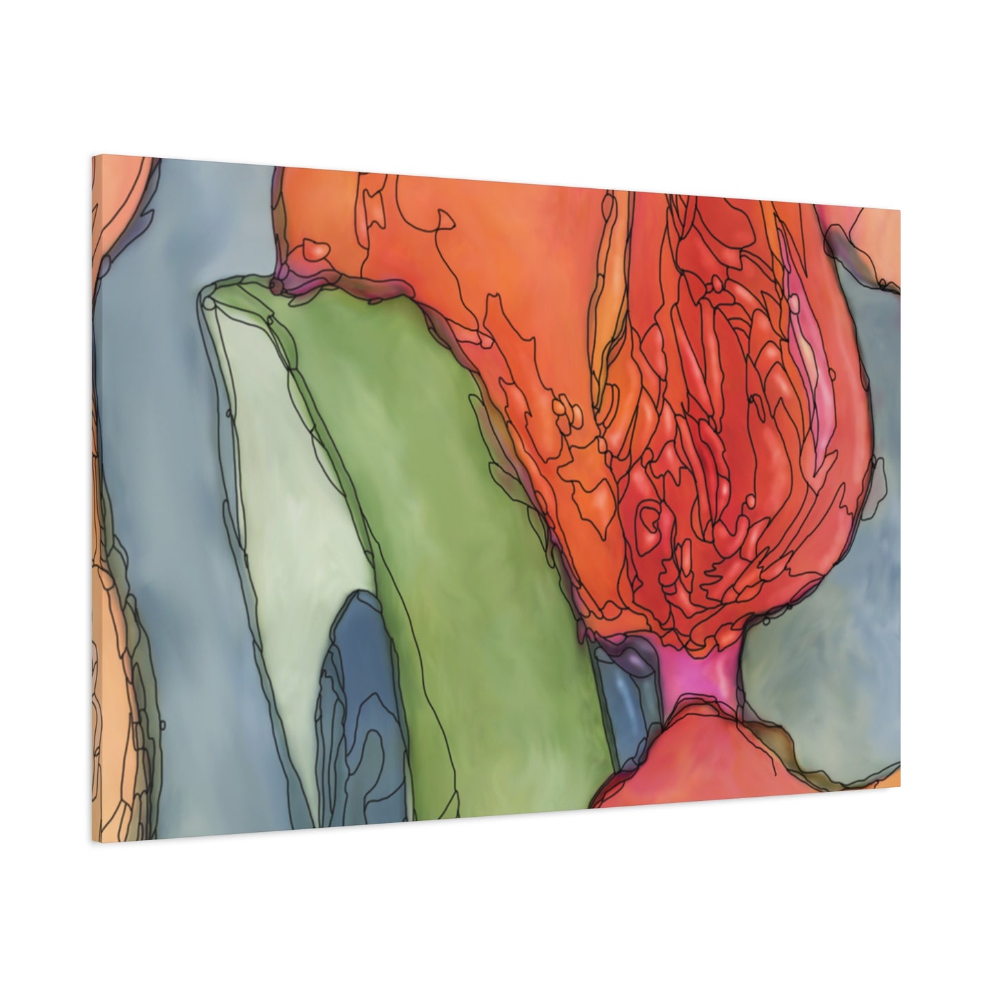 Abstract Pastel Canvas Wall Art | Modern Matte Stretched Canvas Decor