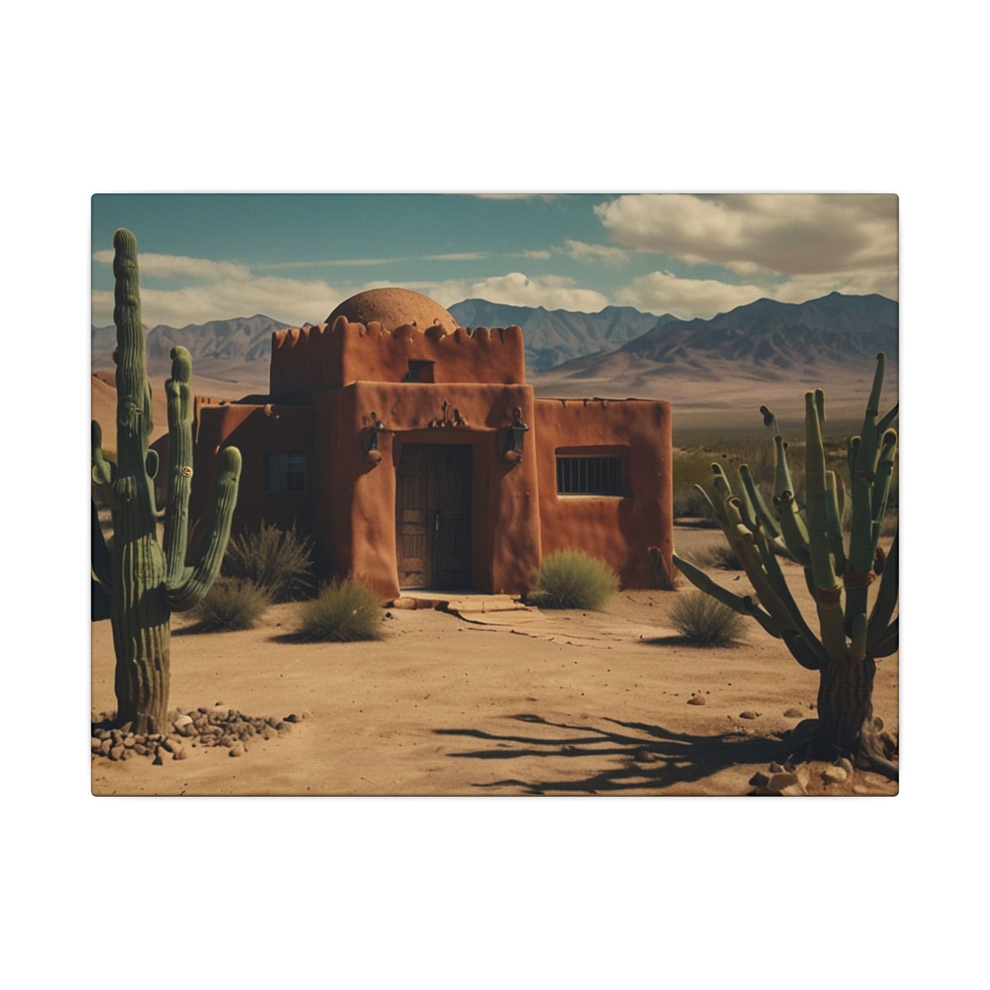 Southwestern Wall Art |  Rustic Desert Scene | Mantle Art Decor