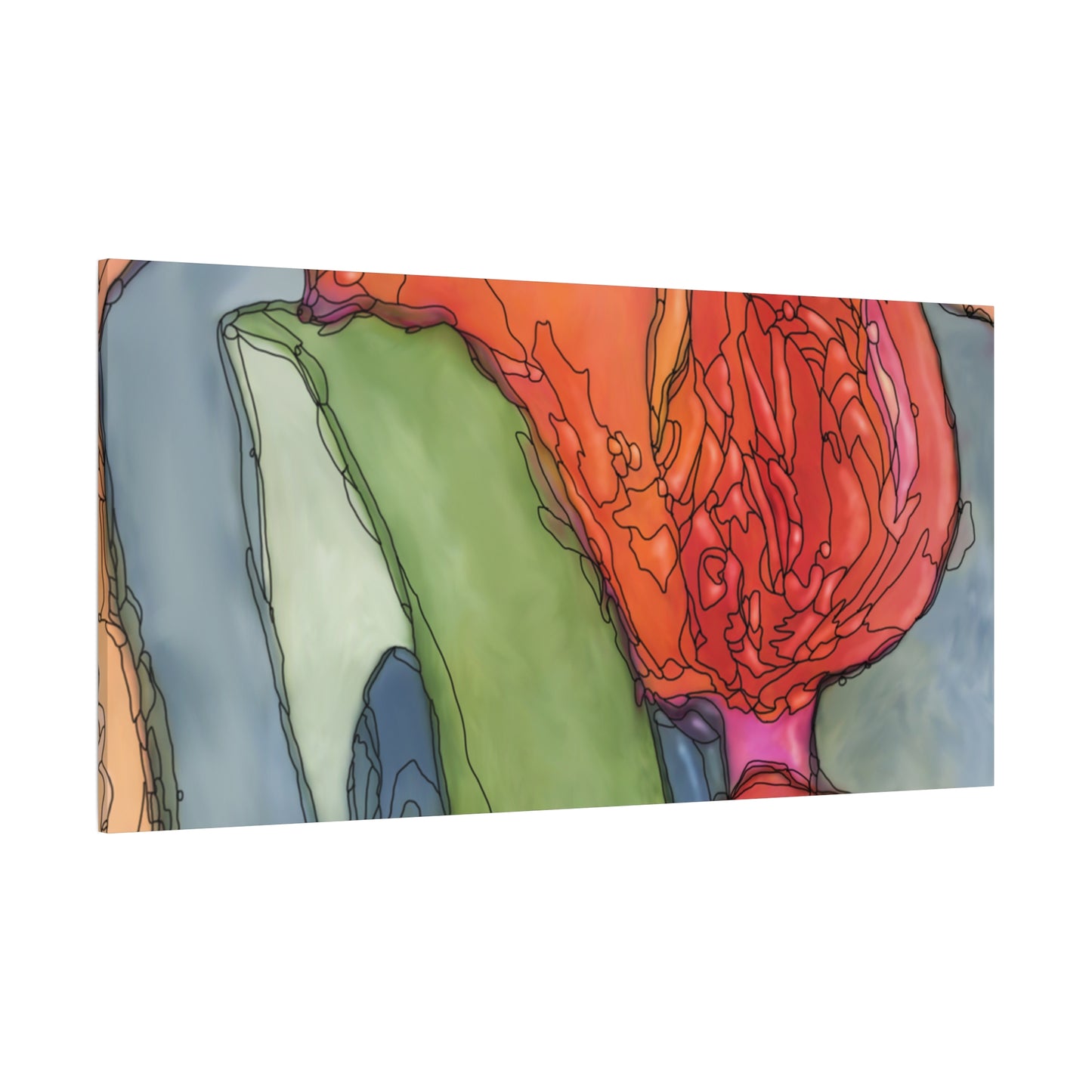 Abstract Pastel Canvas Wall Art | Modern Matte Stretched Canvas Decor