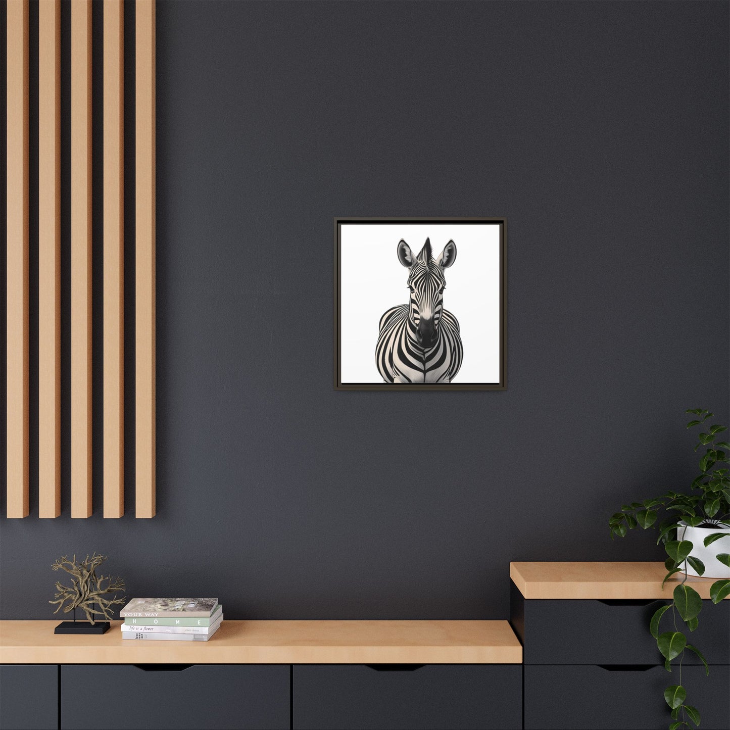 Striking Zebra Wall Art Black & White Wildlife Photography Print, Safari Animal Home Decor, Zebra Lover Nursery Room Gift