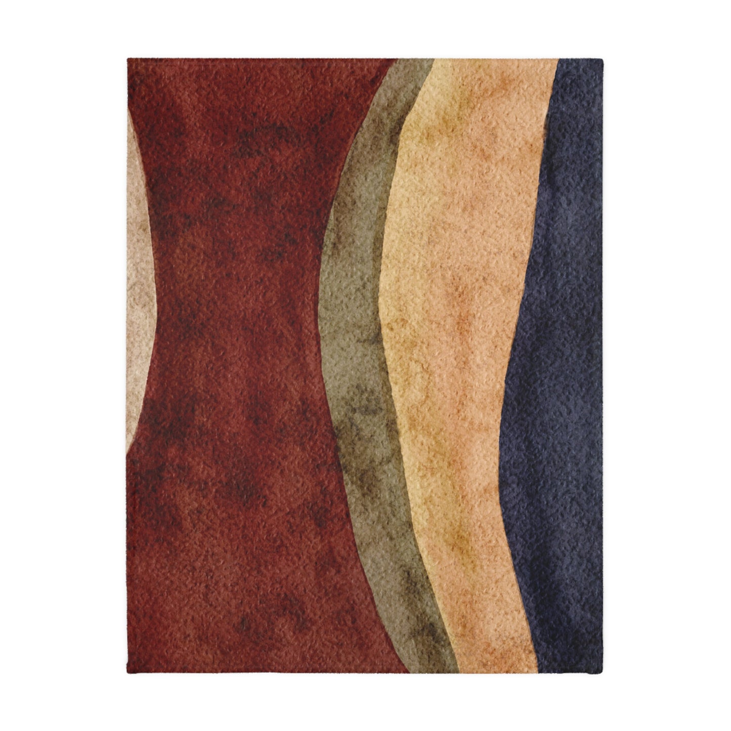 Abstract Earth Tone Throw Blanket | Modern Boho Home Decor