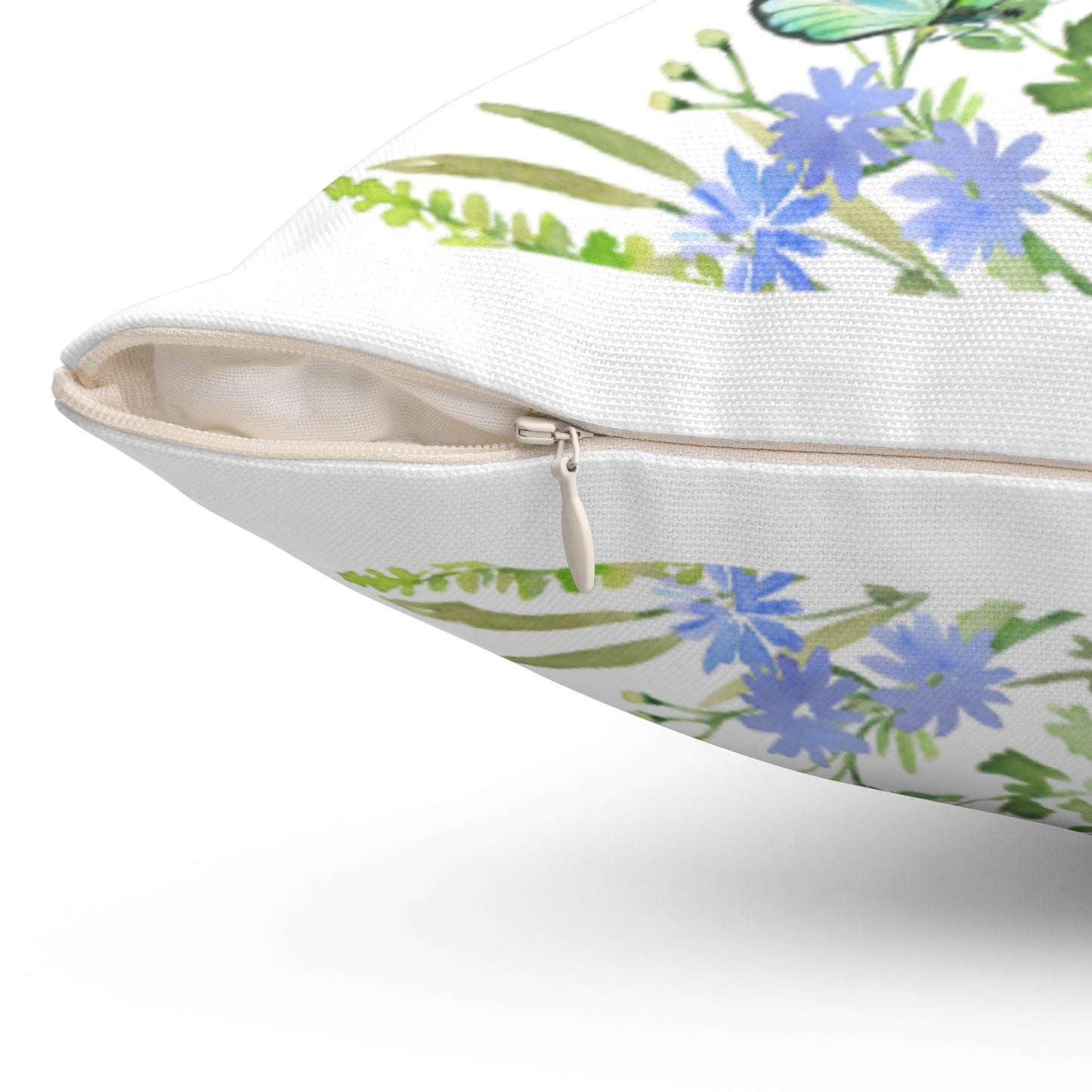 Butterfly Garden Square Pillow | Beautiful Floral Boho Throw Cushion