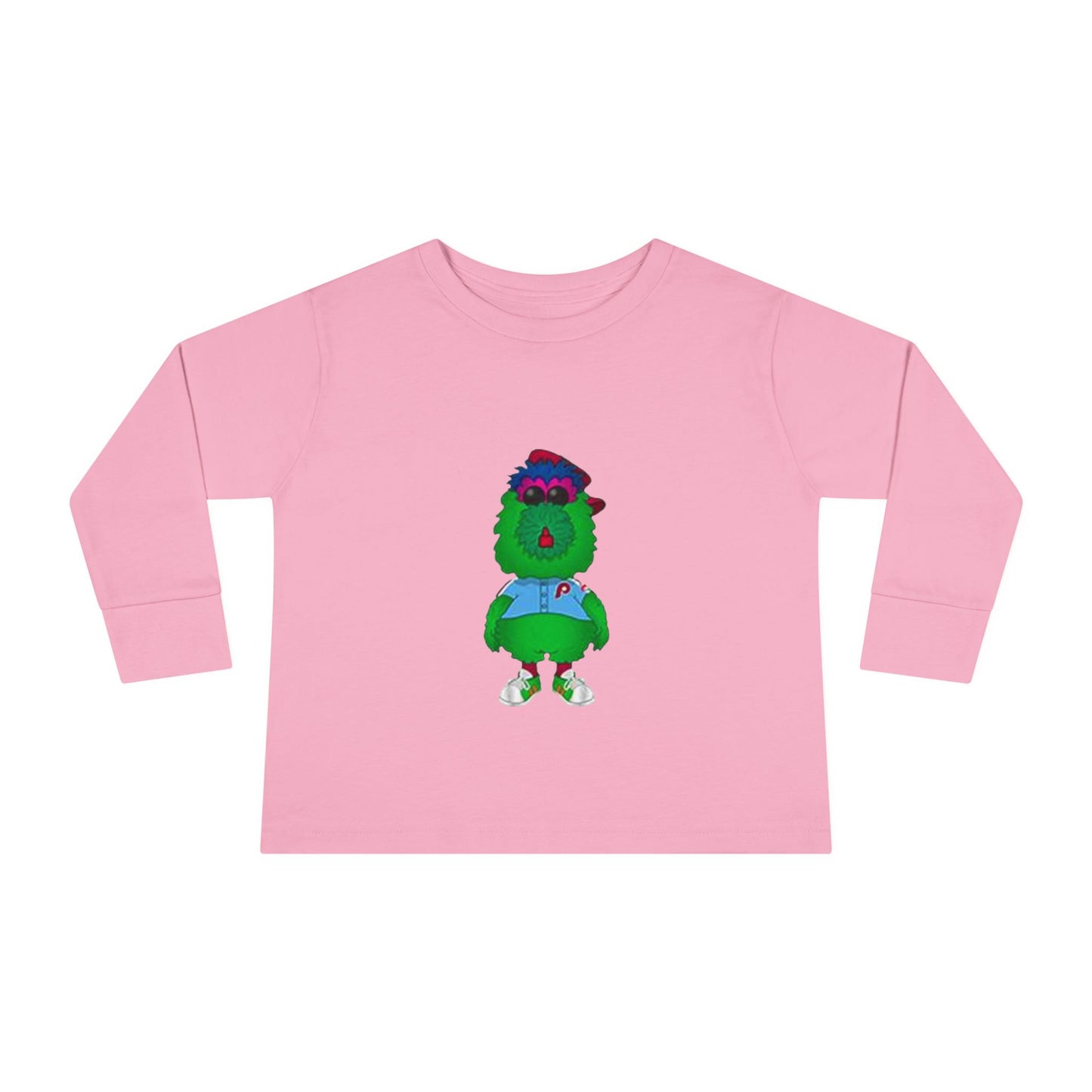 Cartoon Monster Toddler Long Sleeve Tee | Funny Baseball Fan Shirt
