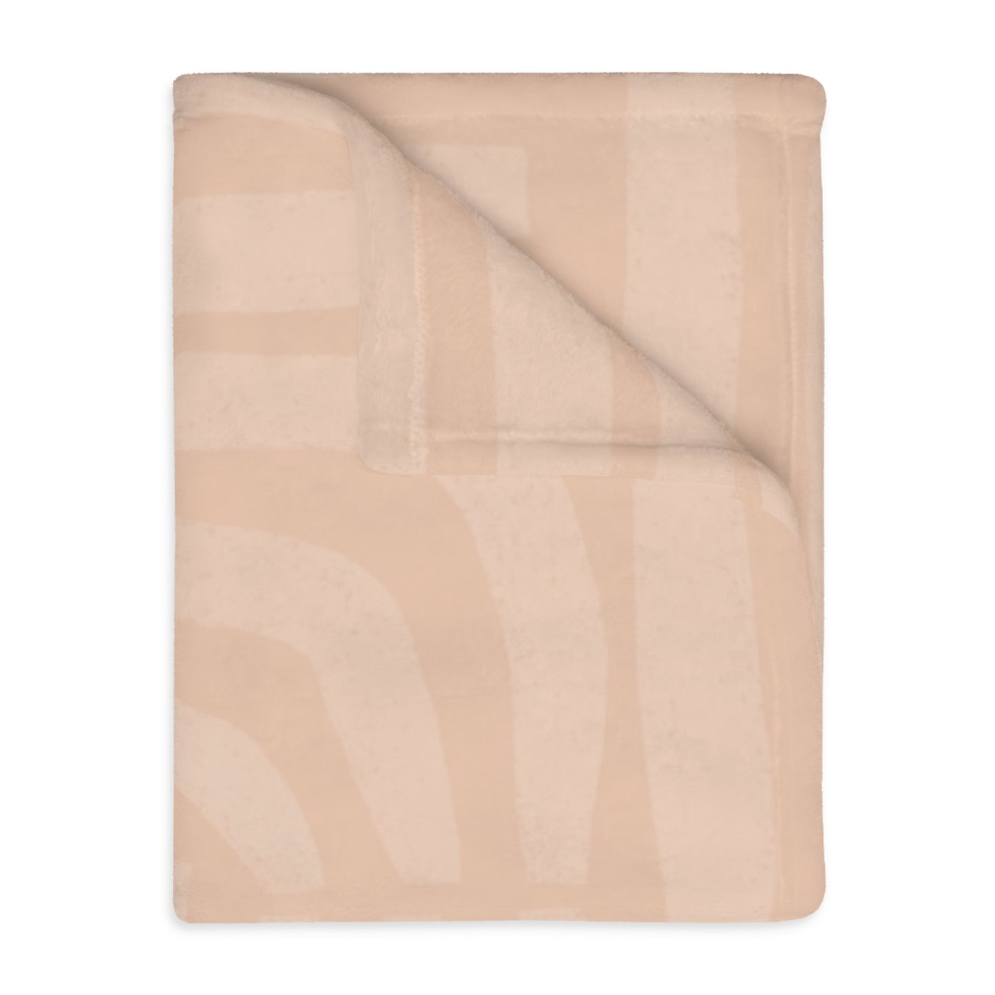 Abstract Peach Geometric Microfiber Blanket – Two-Sided Velveteen Plush Throw