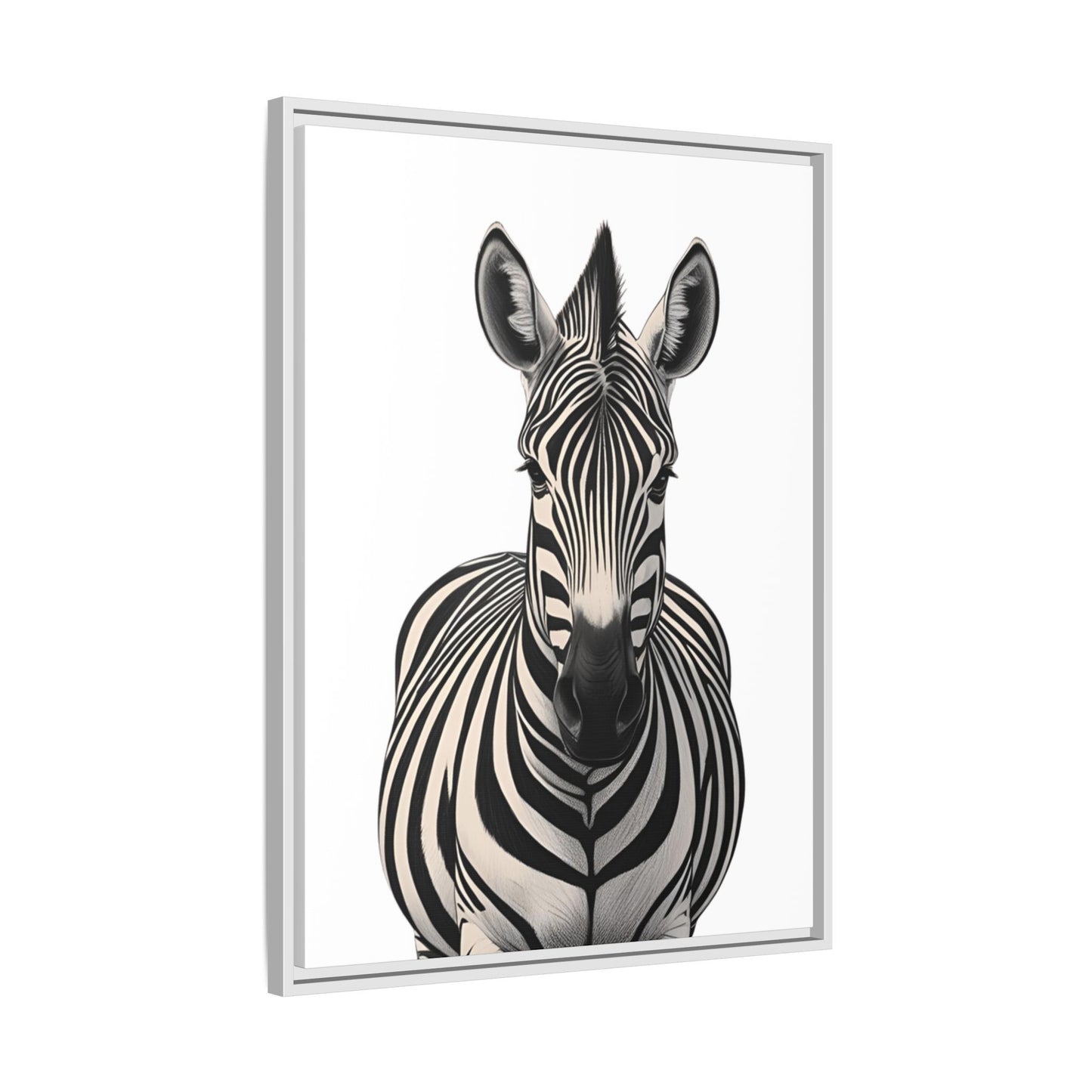 Striking Zebra Wall Art Black & White Wildlife Photography Print, Safari Animal Home Decor, Zebra Lover Nursery Room Gift
