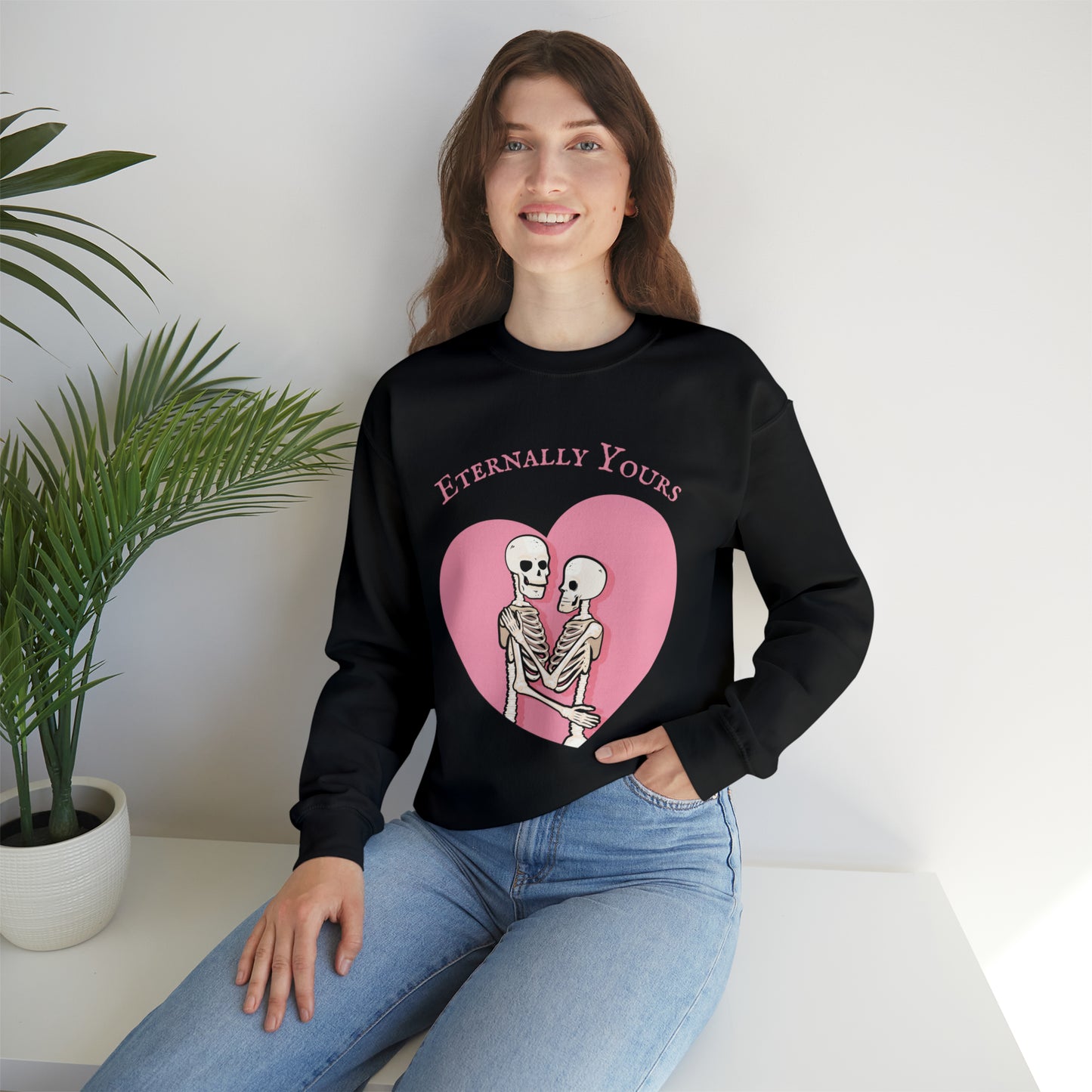 Skeleton Love Wedding Anniversary Halloween Sweatshirt