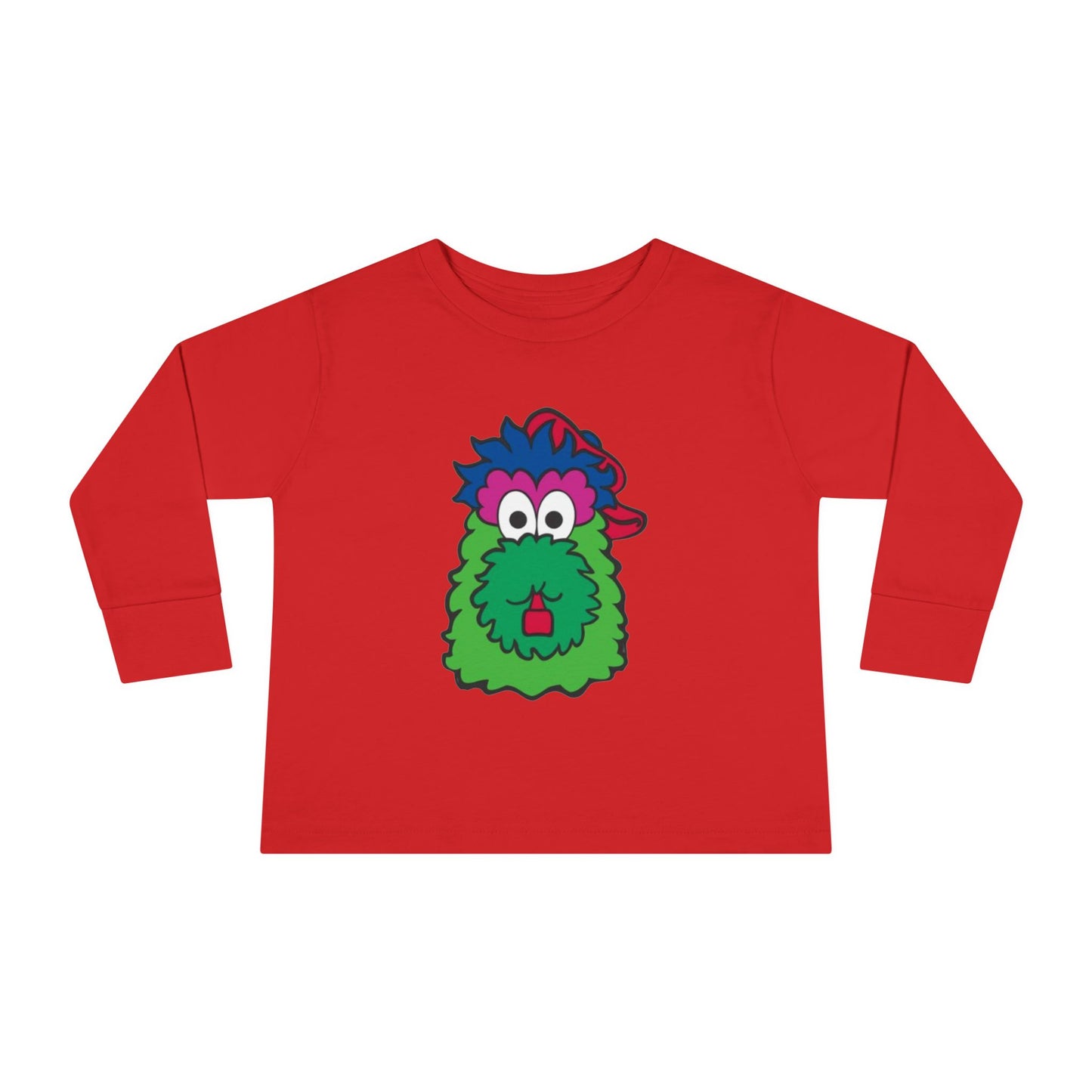 Funny Long Sleeve Shirt for Kids | Cartoon Baseball Team Mascot